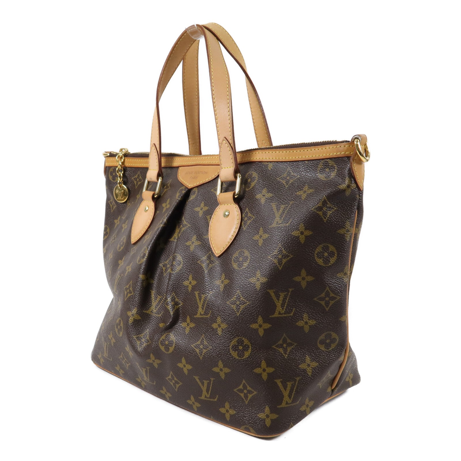 LOUIS VUITTON Monogram Palermo PM手挽肩背兩用袋棕色