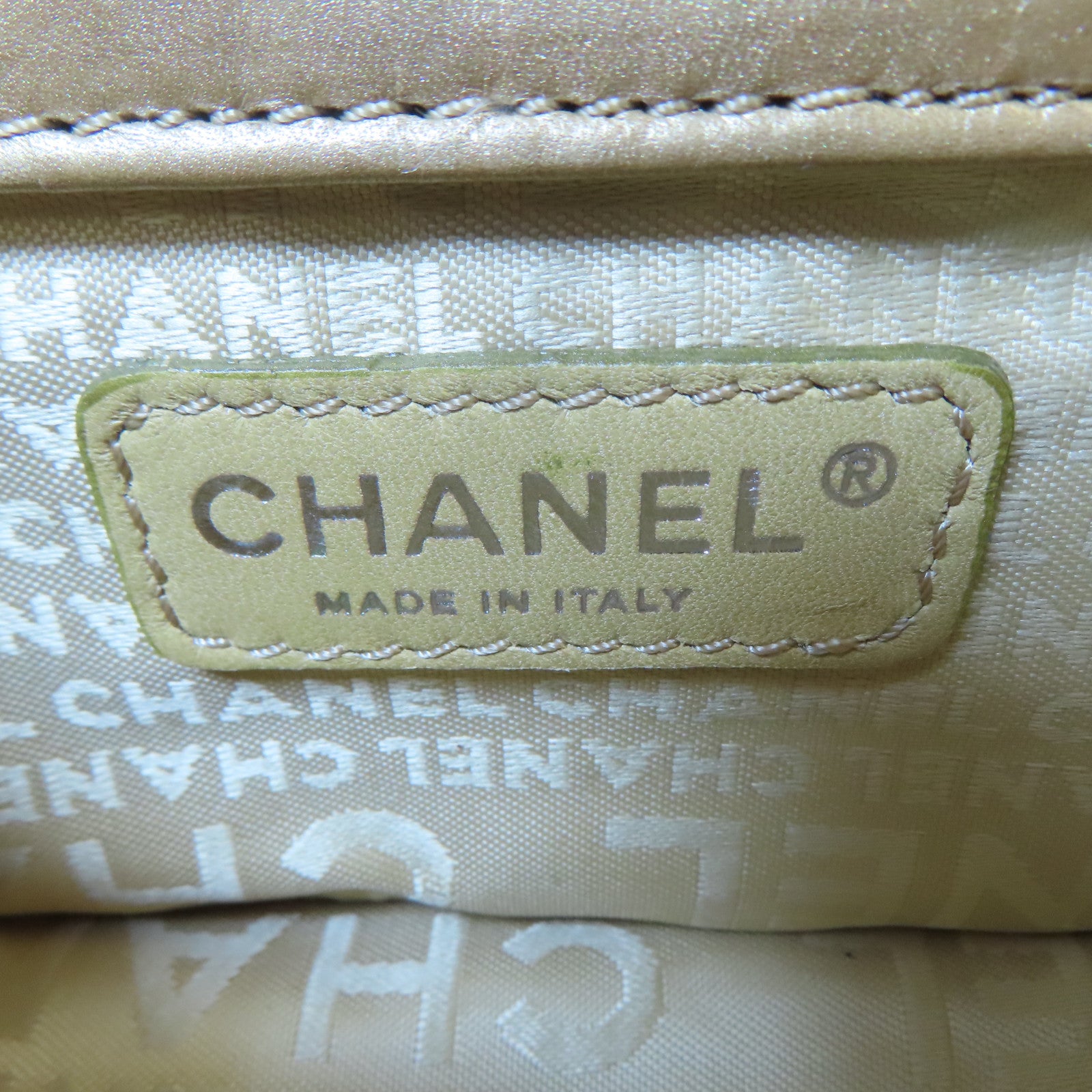 CHANEL 【激減優惠】菱格牛皮皮革Waist Bag銀扣腰包金色