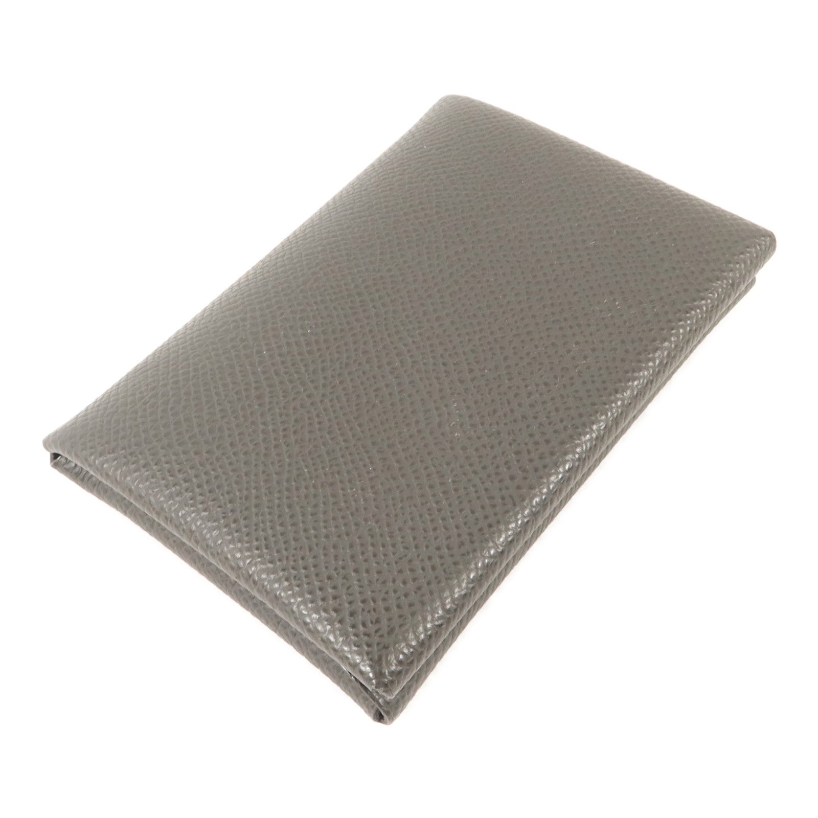 HERMES Epsom皮革Calvi Duo Compact Card Holder卡片套Graphite