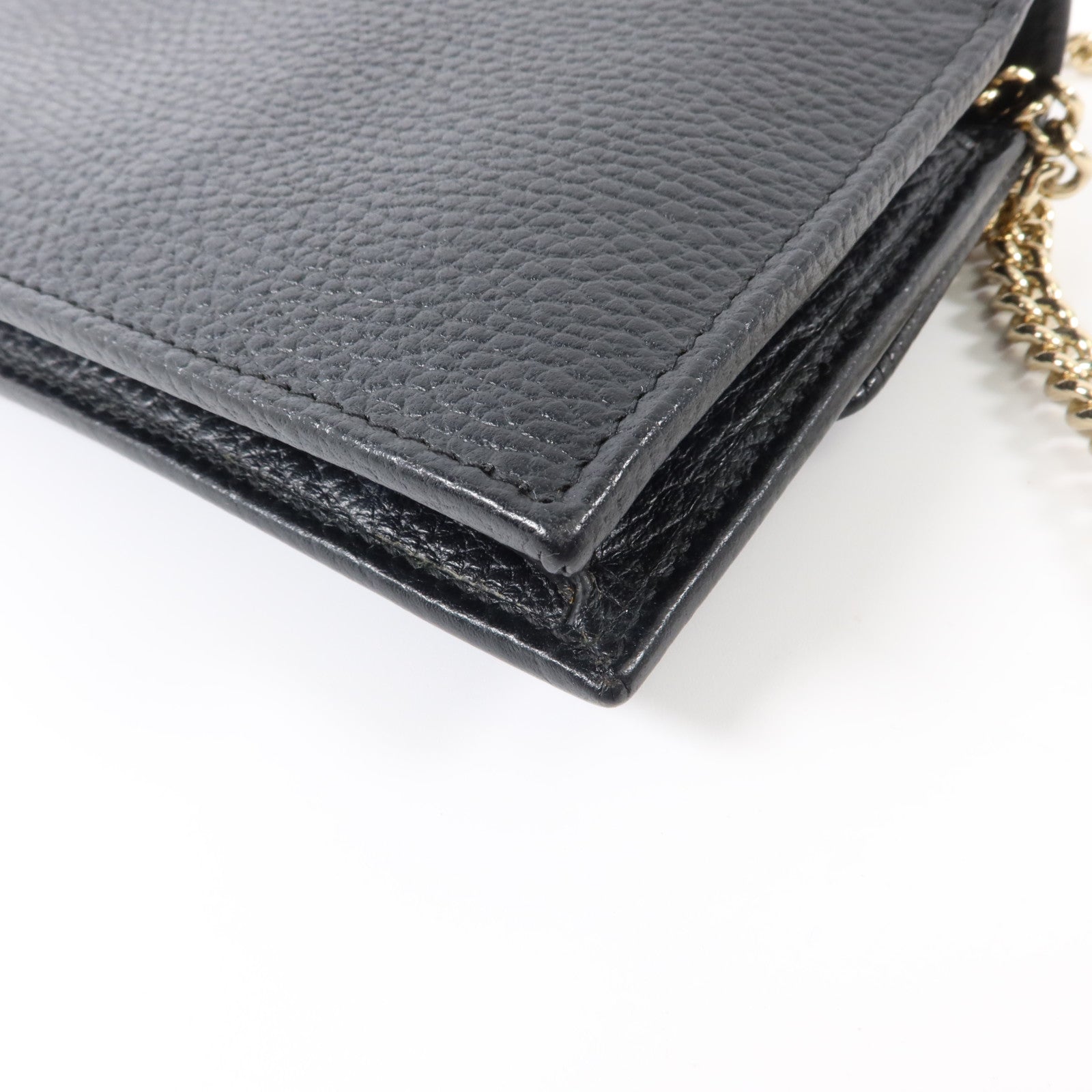 GUCCI 牛皮皮革Interlocking Wallet On Chain金扣鏈帶肩背袋