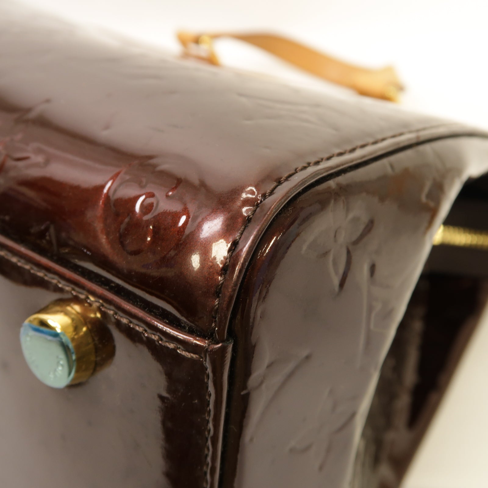 LOUIS VUITTON 【激減優惠】Vernis Brea GM金扣手挽肩背兩用袋酒紅色
