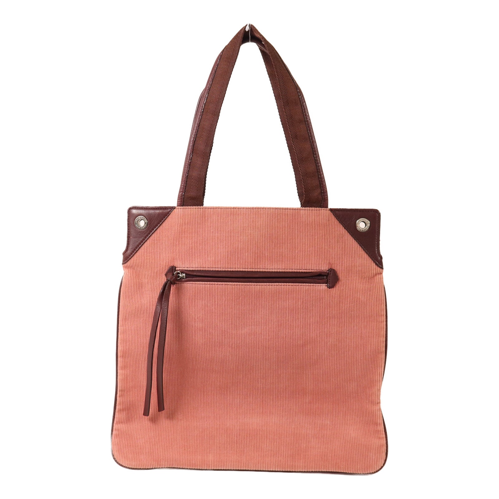 BURBERRY 燈芯絨布Tote Bag銀扣手挽袋