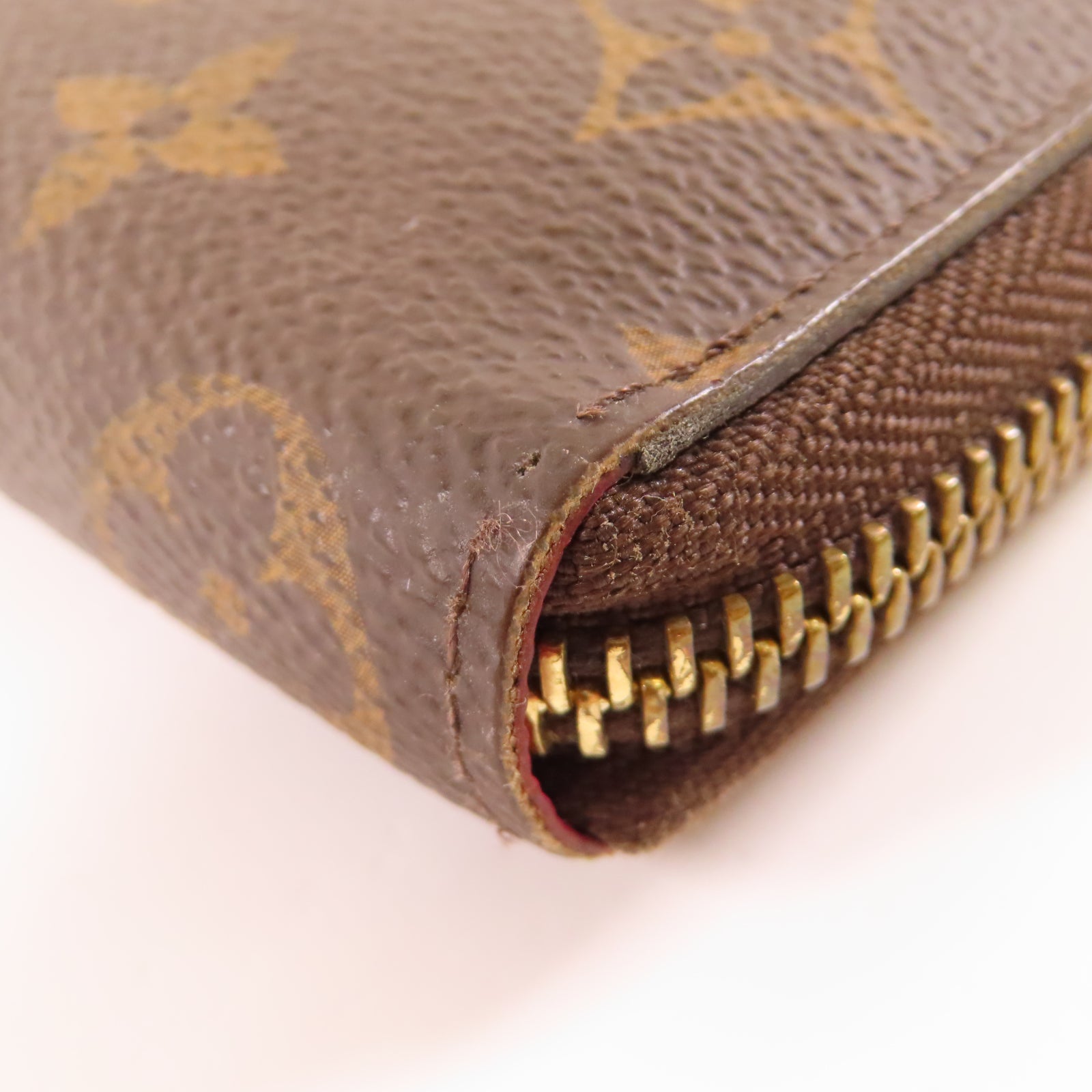 LOUIS VUITTON Monogram Clemence Long Wallet金扣長錢包棕色/紅色