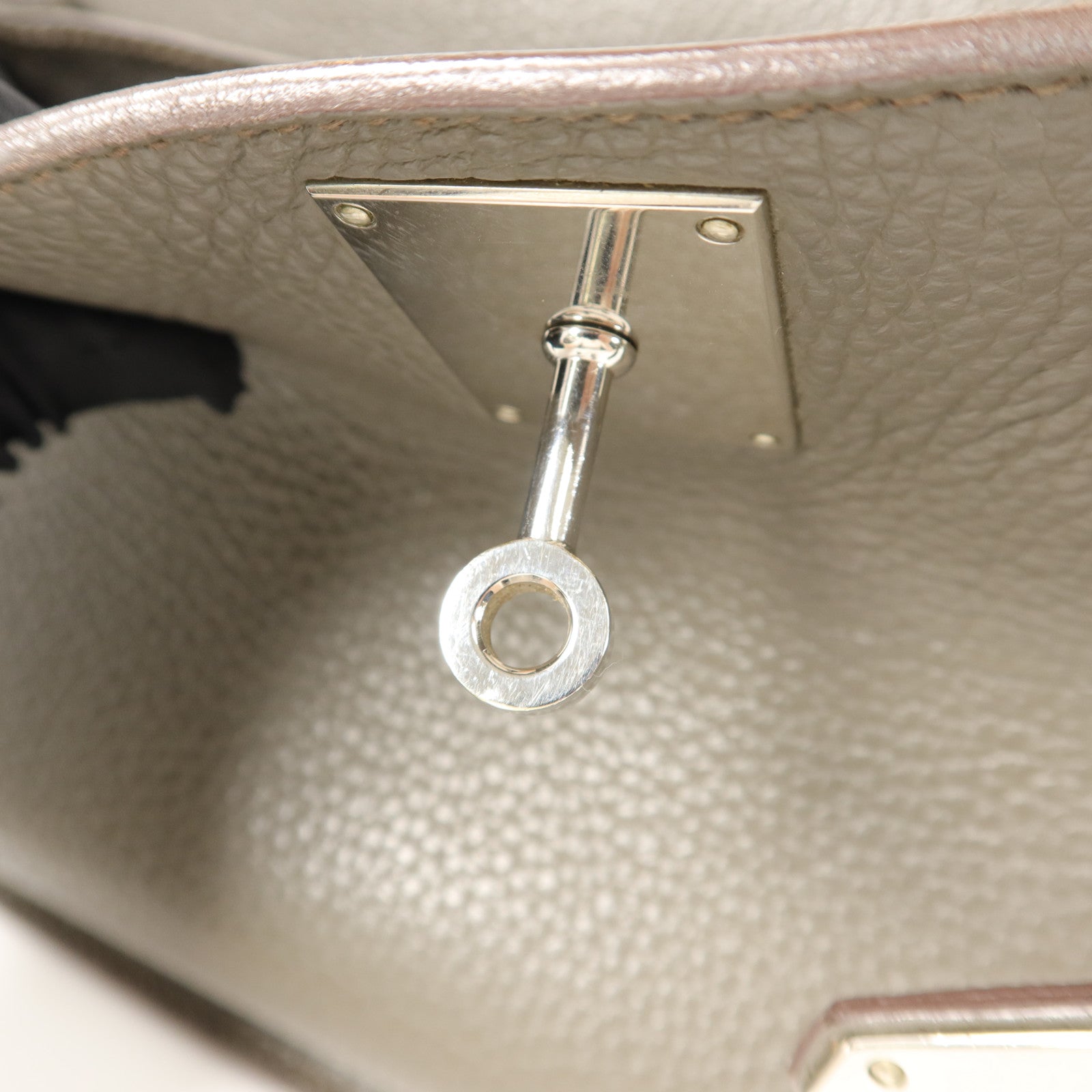 HERMES Clemence皮革Jypsiere 31肩背袋Etain
