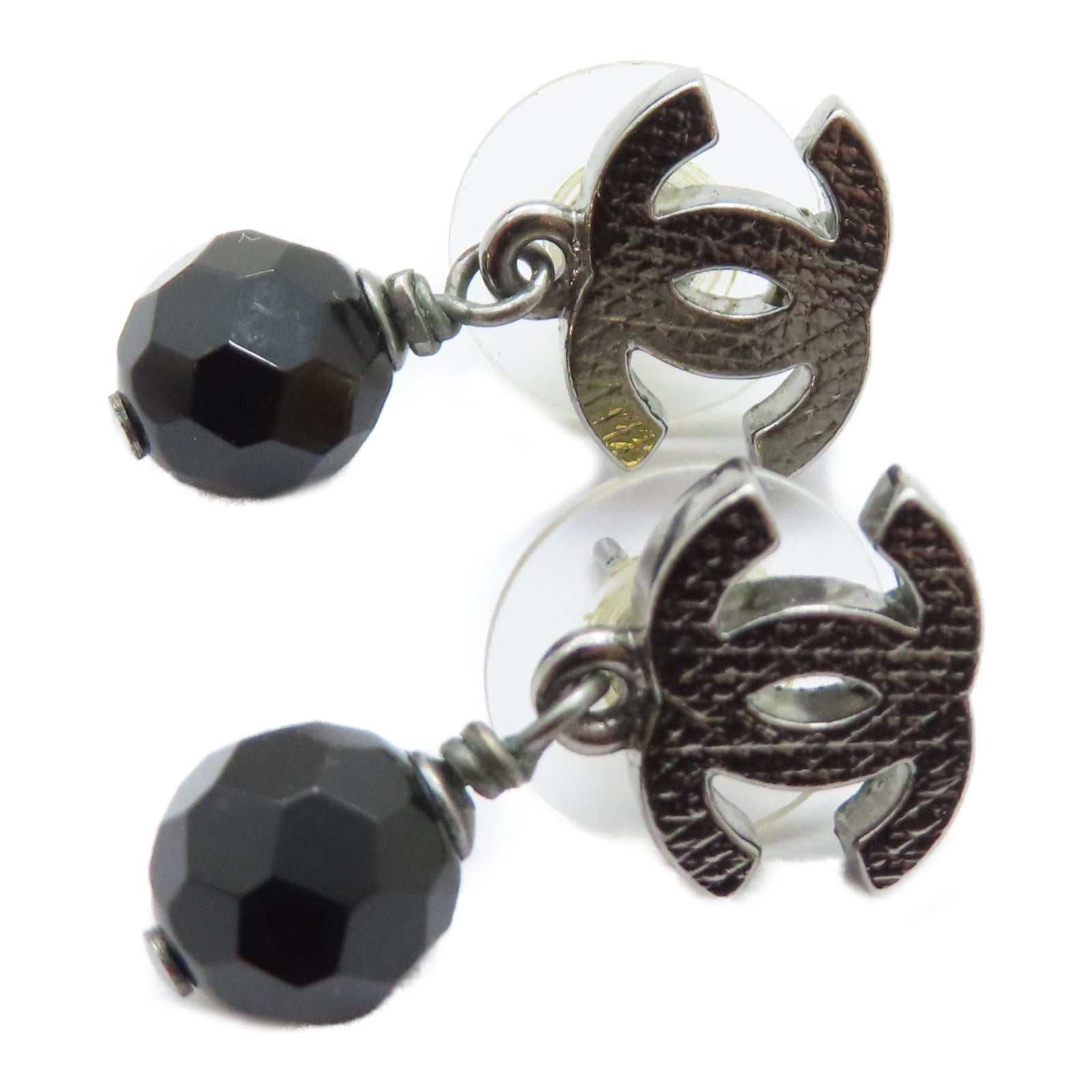 CHANEL 金屬Earrings黑石耳環