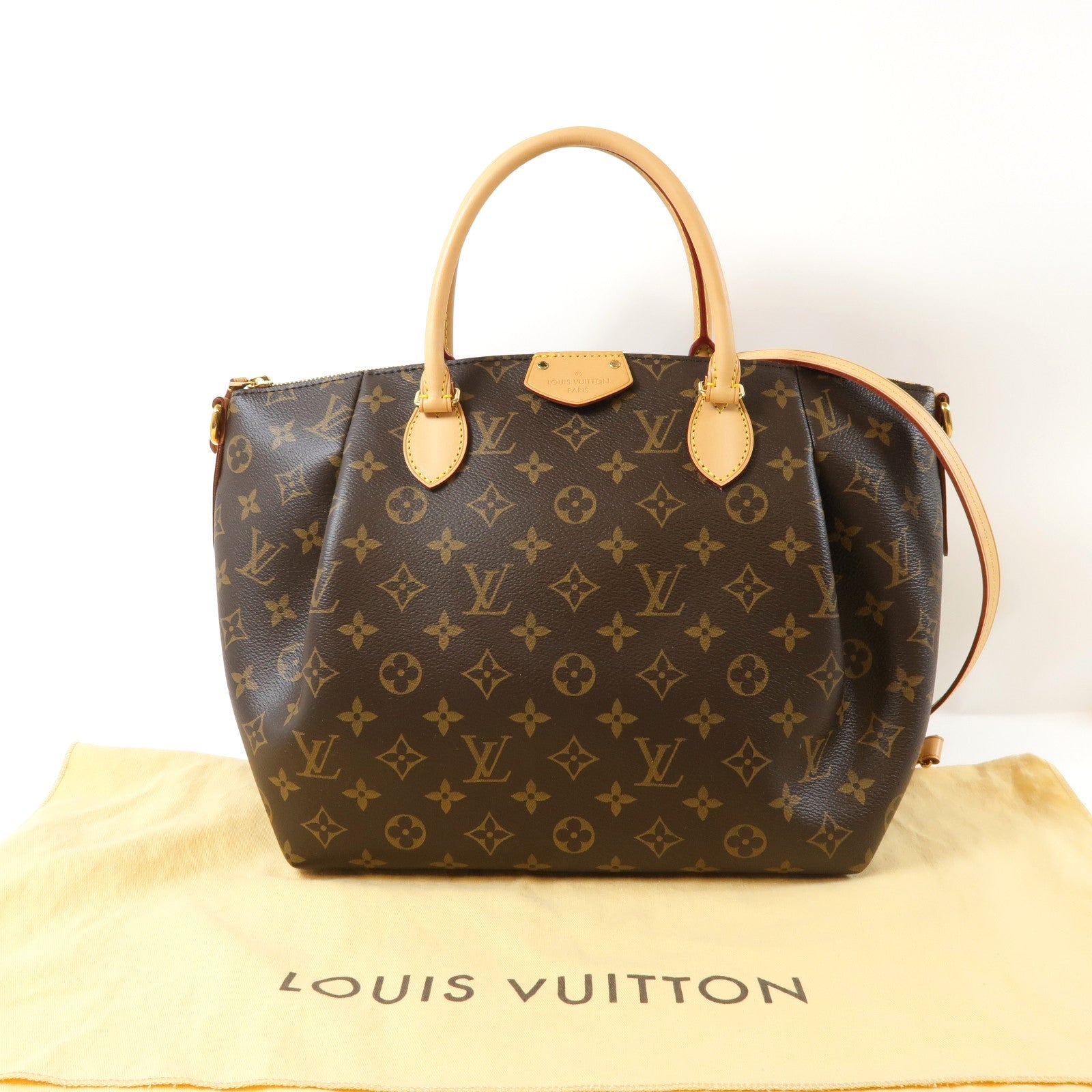 LOUIS VUITTON Monogram Turenne MM金扣手挽肩背兩用袋啡色