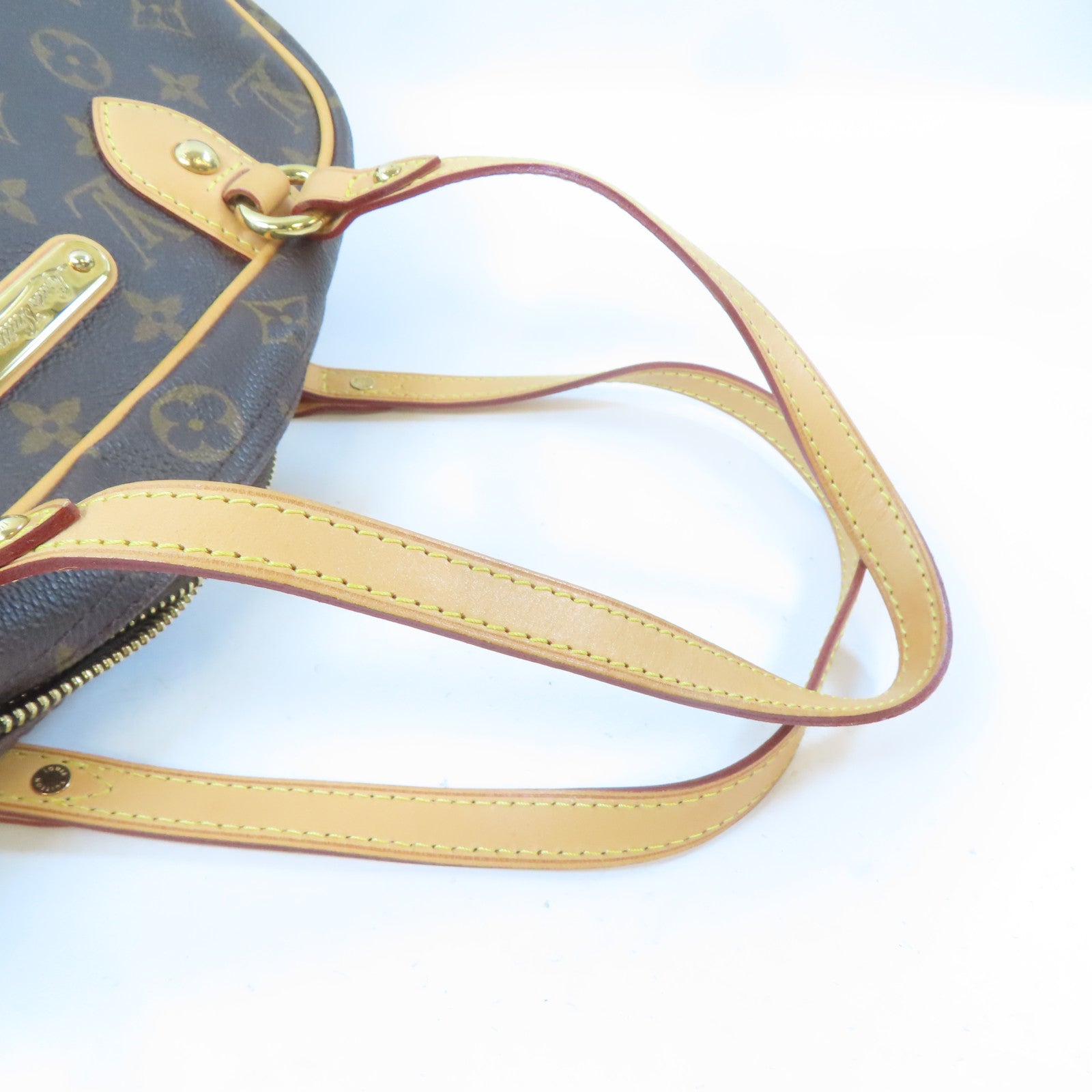 LOUIS VUITTON Monogram Montorgueil PM金扣肩背袋棕色