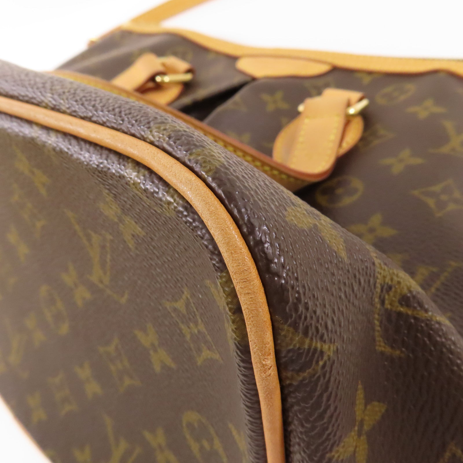 LOUIS VUITTON Monogram Palermo PM金扣手挽肩背兩用袋棕色