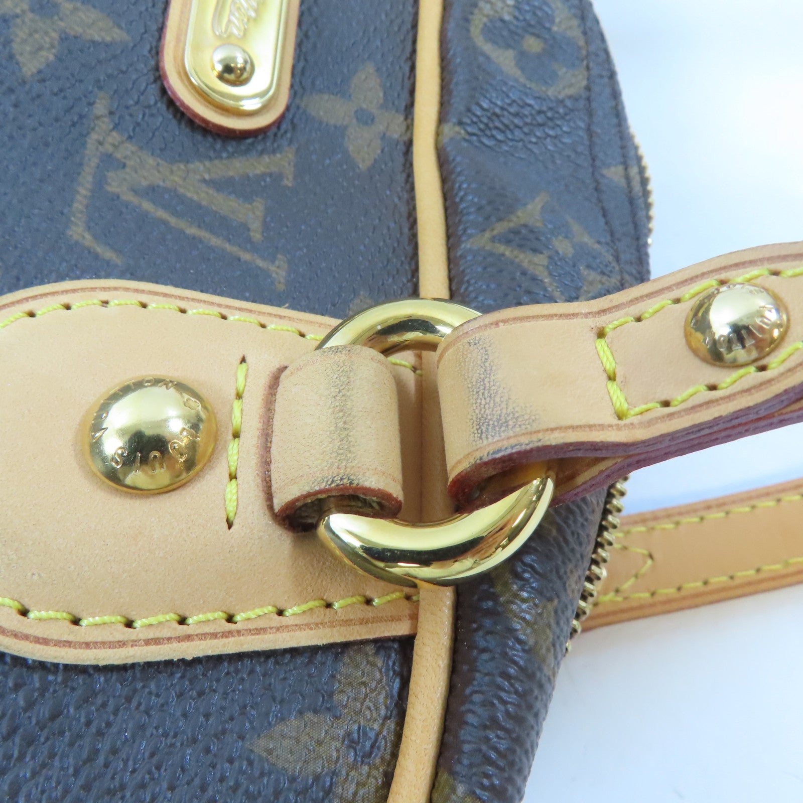 LOUIS VUITTON Monogram Montorgueil PM金扣肩背袋棕色