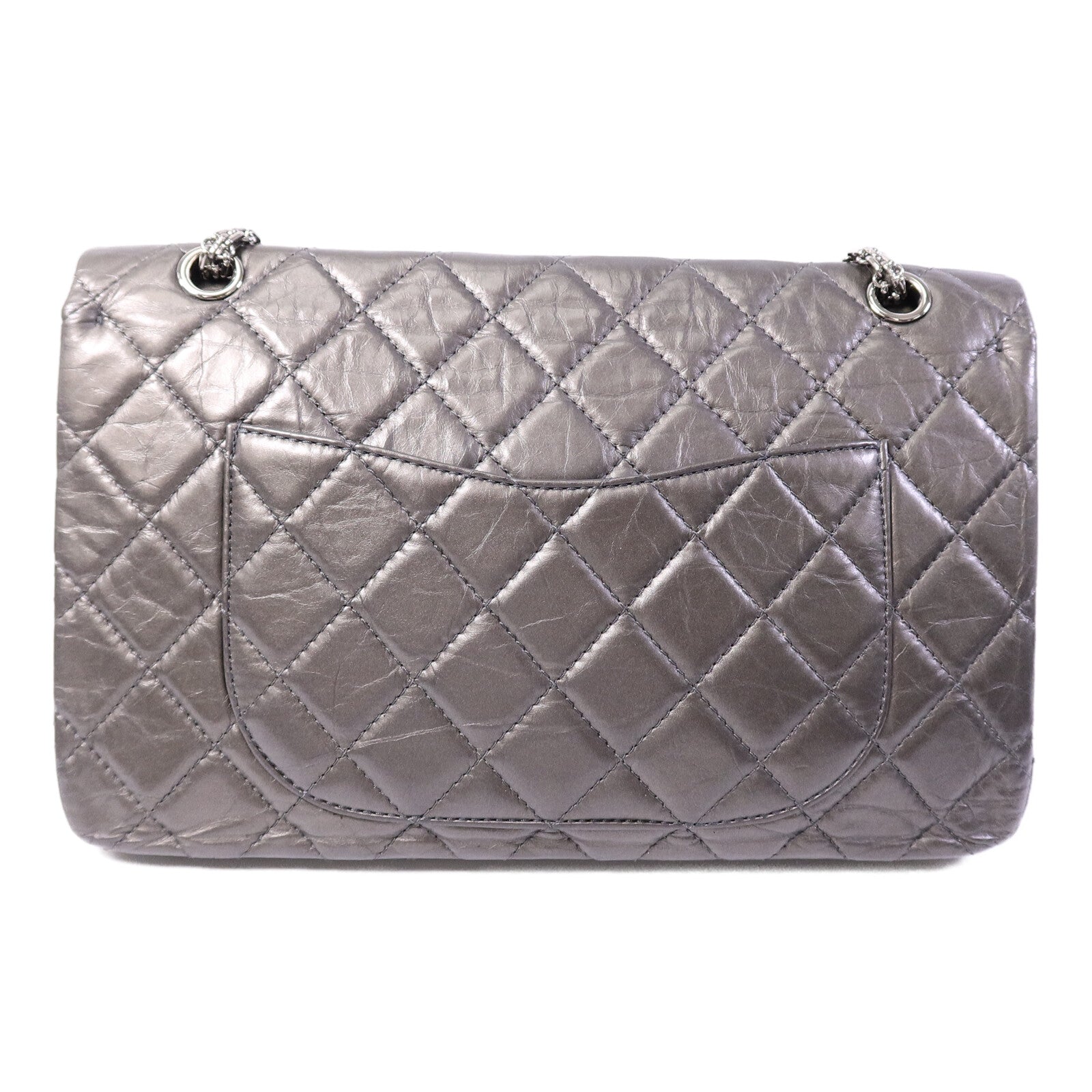CHANEL 牛皮皮革2.55 Maxi鏈帶肩背袋