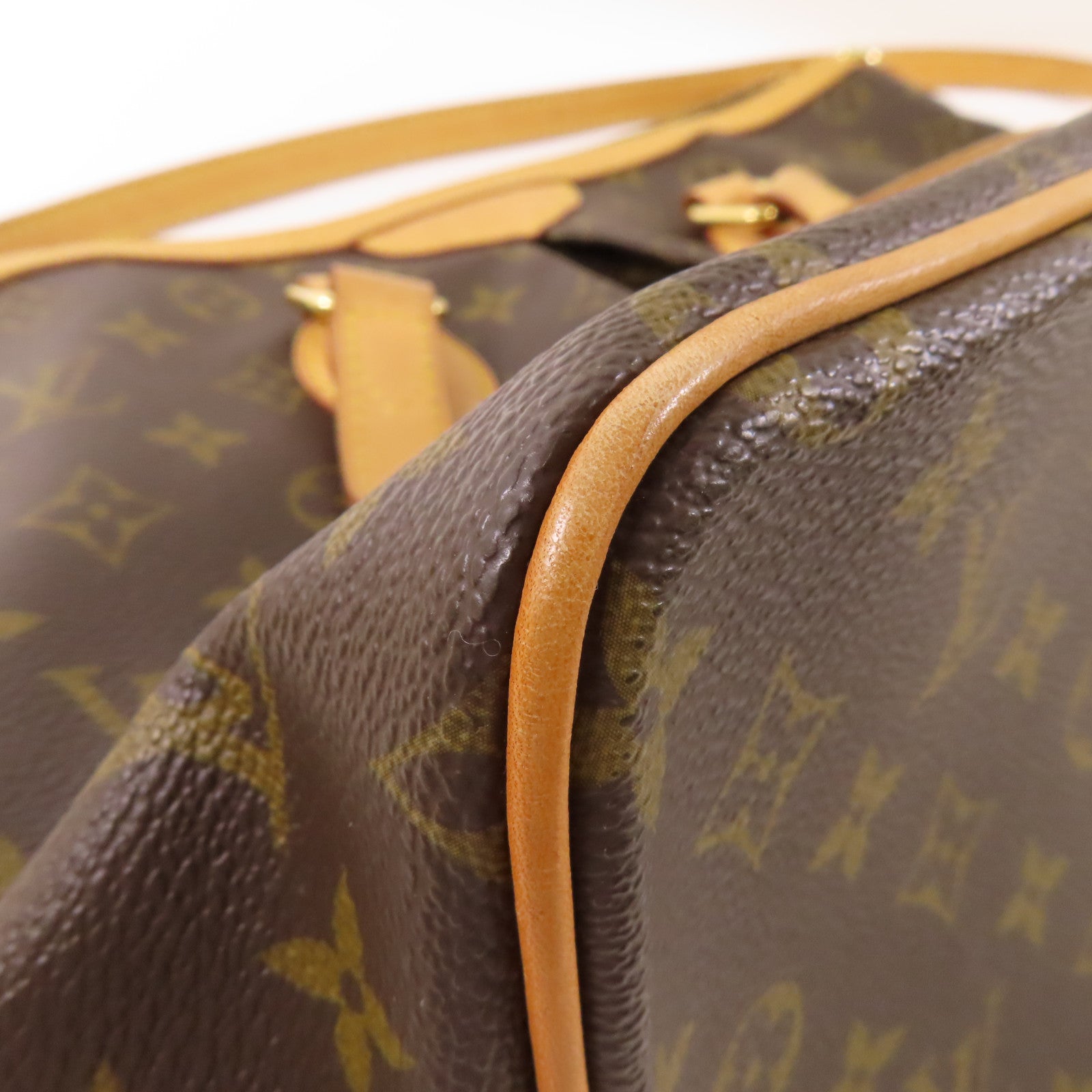 LOUIS VUITTON Monogram Palermo PM金扣手挽肩背兩用袋棕色