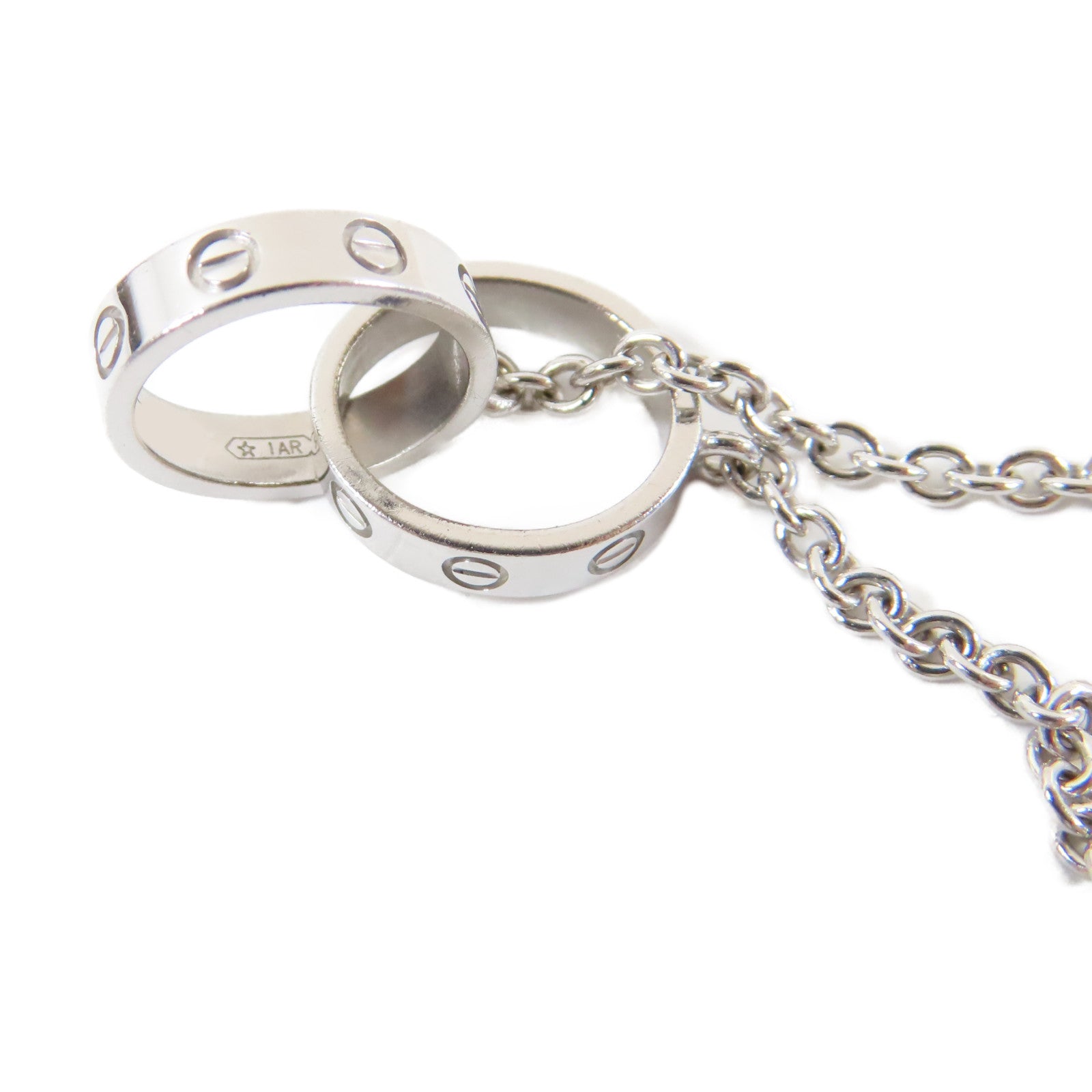 CARTIER 【激減優惠】18K白金Baby Love Necklace項鍊#42cm