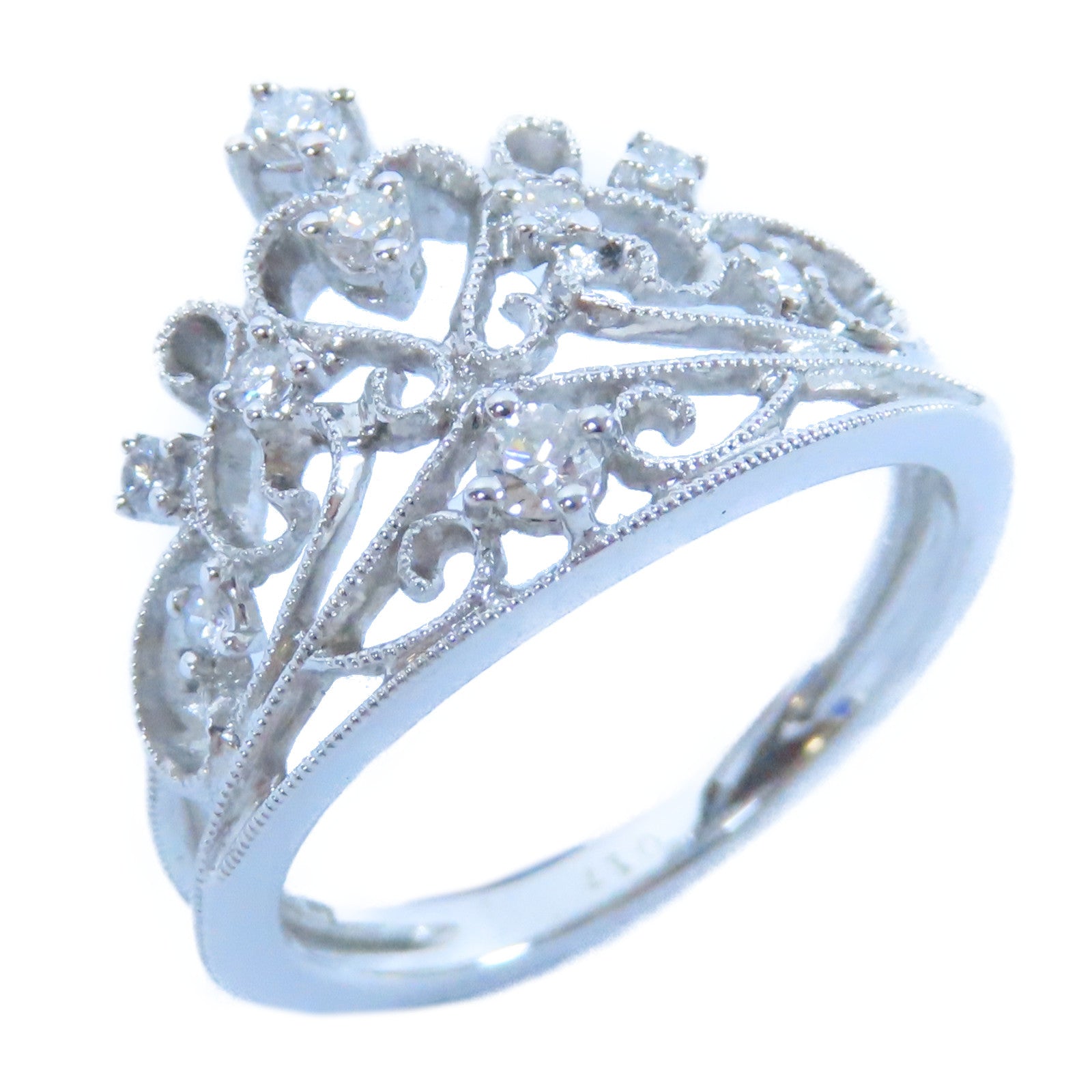 JEWELRY **【激減優惠】18K白金Diamond Ring 0.17ct鑽石戒指US#5