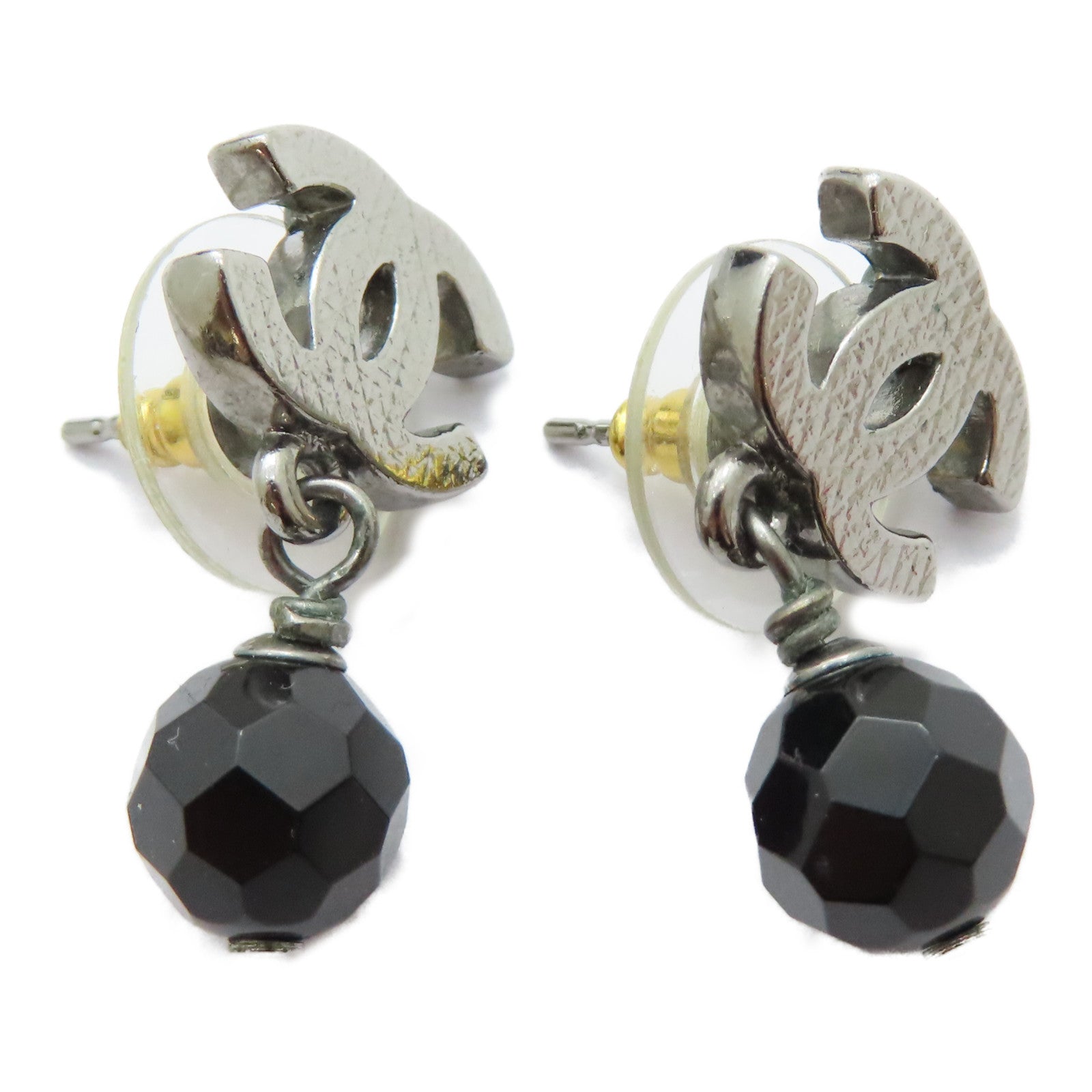 CHANEL 金屬Earrings黑石耳環