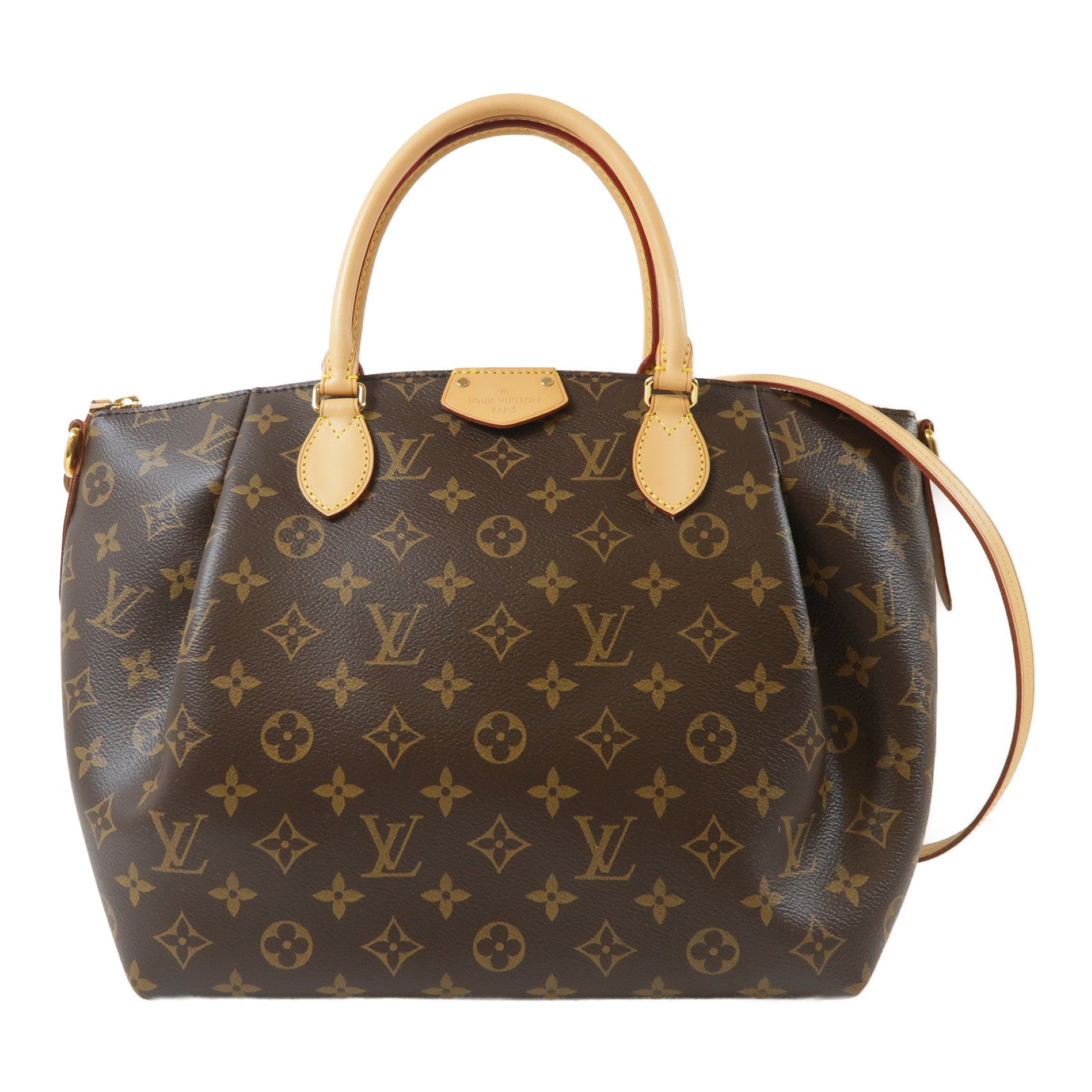 LOUIS VUITTON Monogram Turenne MM金扣手挽肩背兩用袋啡色