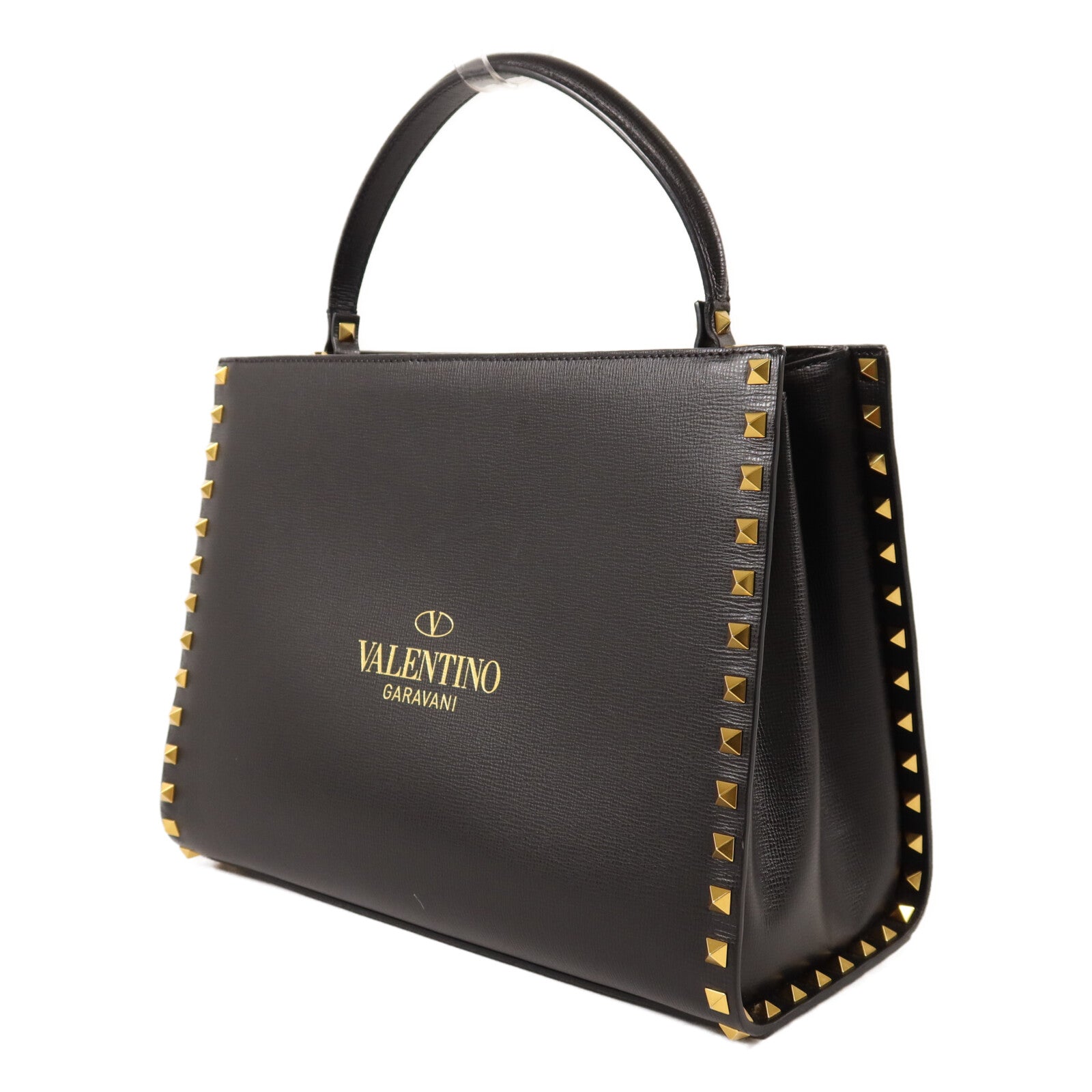 Valentino 牛皮皮革Alcove Rockstud Top Handle Medium手挽肩背兩用袋
