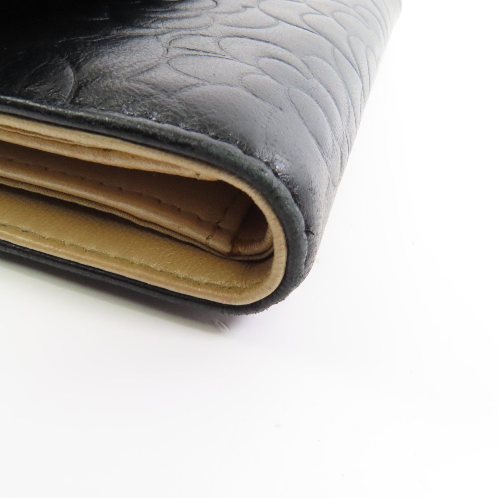 CHANEL CC GHW Pouch Long Wallet Lambskin Leather Black