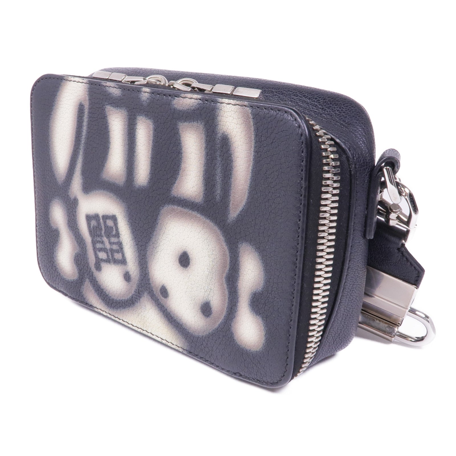 GIVENCHY 牛皮皮革Shoulder Bag銀扣肩背袋