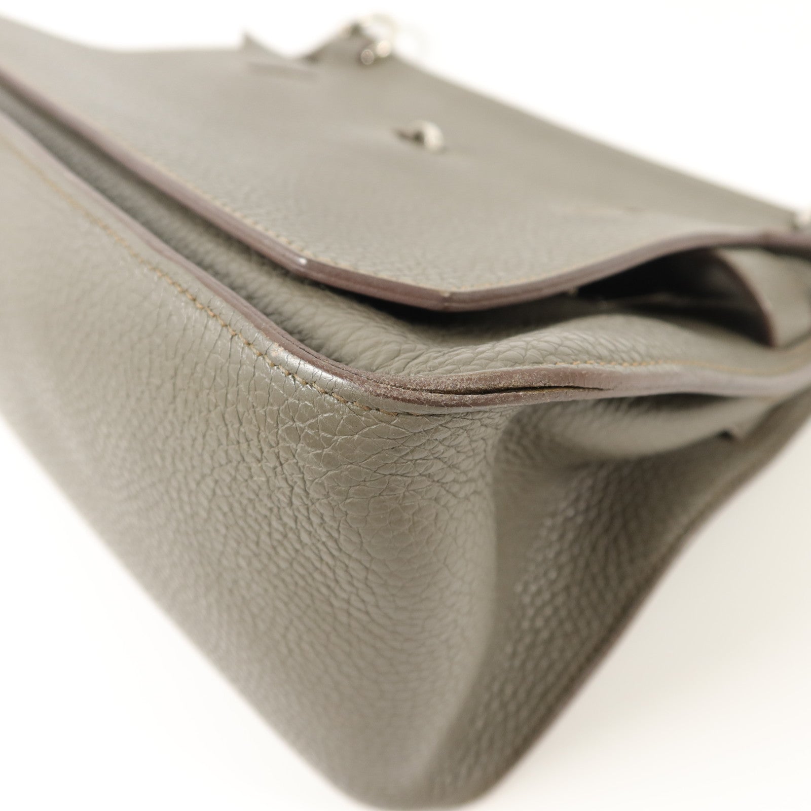 HERMES Clemence皮革Jypsiere 31肩背袋Etain