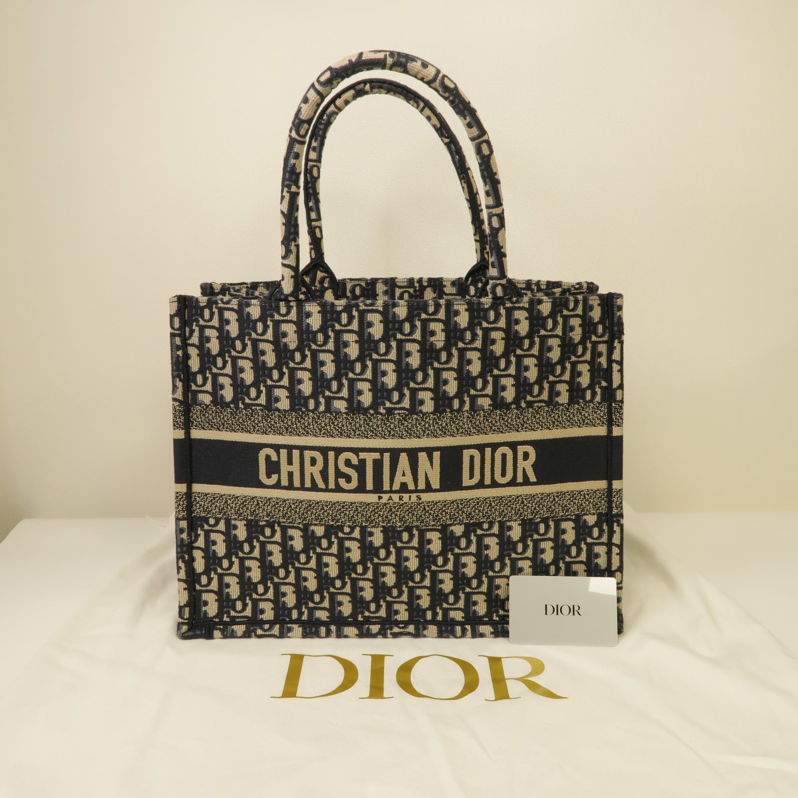 Dior 帆布Book Tote手挽袋藍色/白色