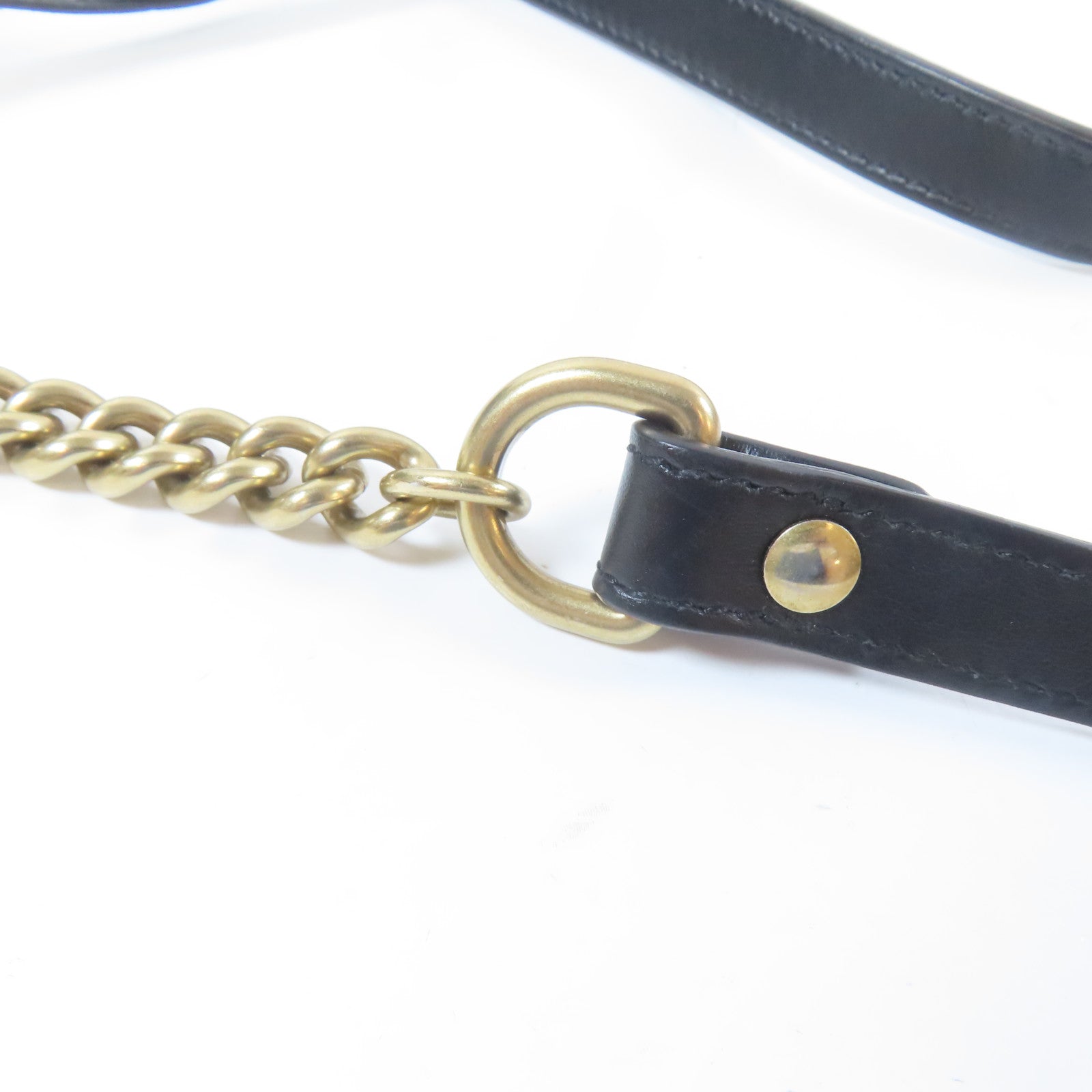 GUCCI 牛皮皮革Marmont Small金扣鏈帶肩背袋黑色