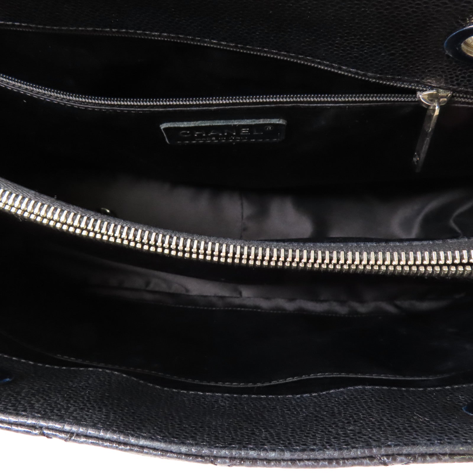 CHANEL 牛皮皮革GST Grand Shopping Tote Bag銀扣鏈帶肩背袋/手挽袋