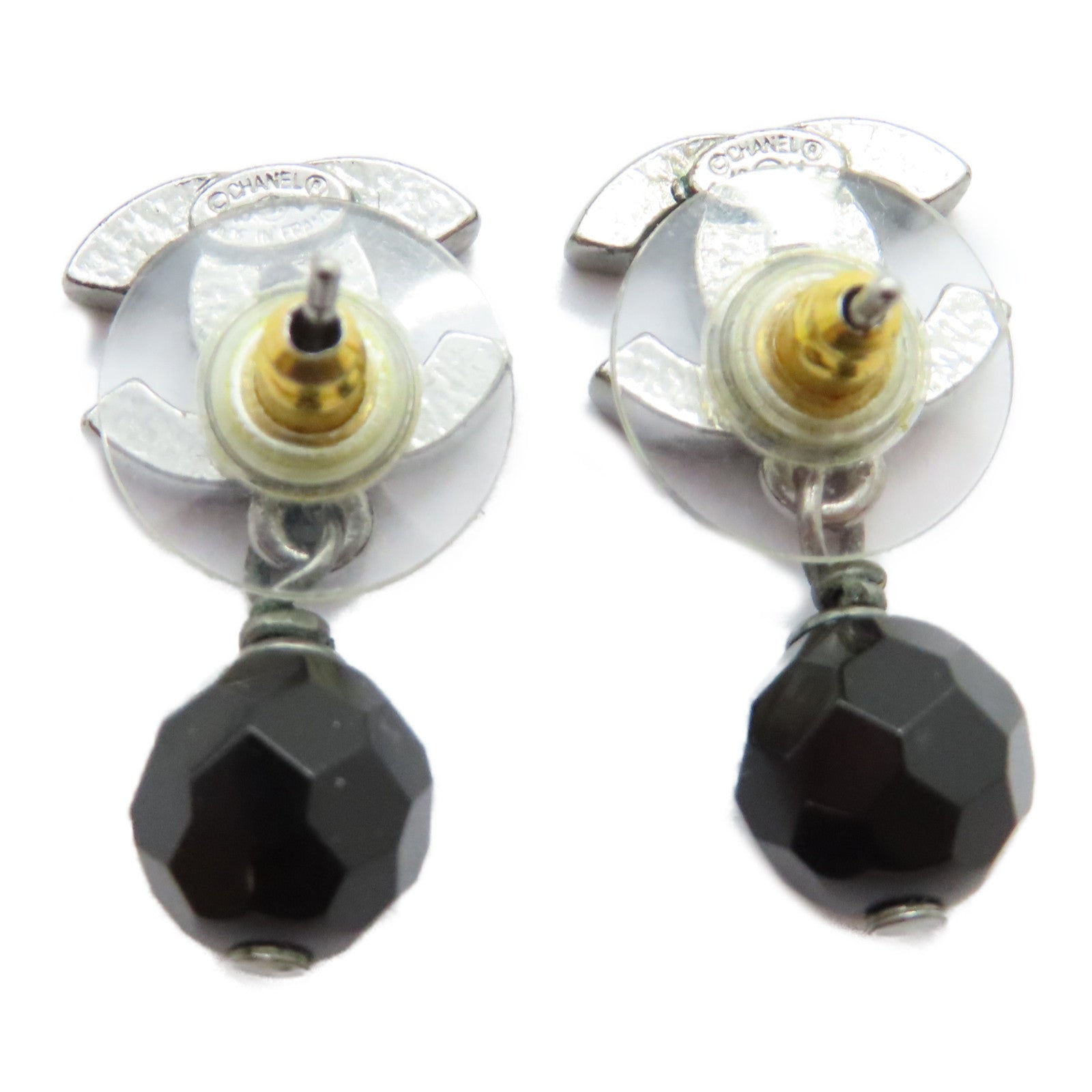 CHANEL 金屬Earrings黑石耳環