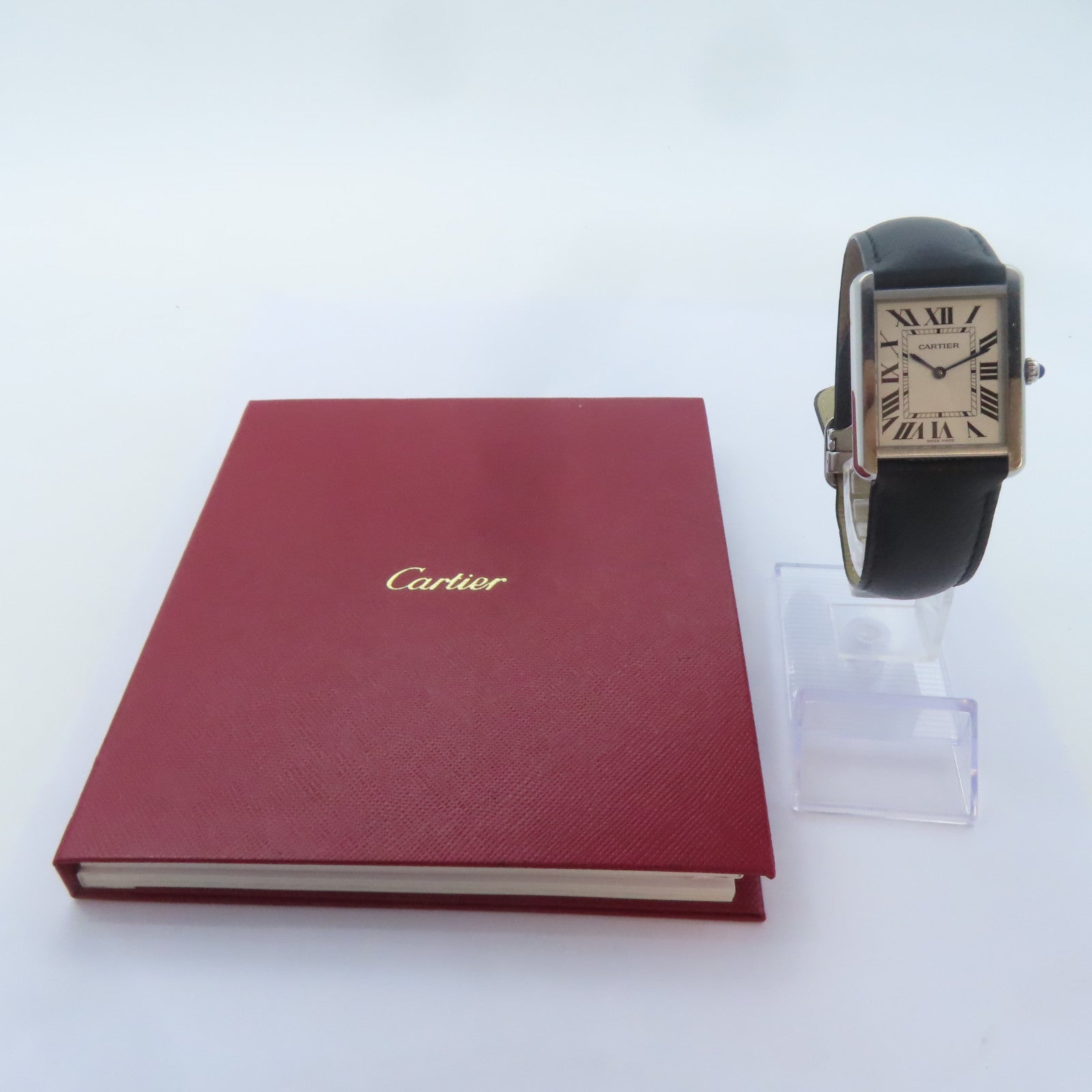 CARTIER Tank Solo LM不鏽鋼手錶石英機芯白色