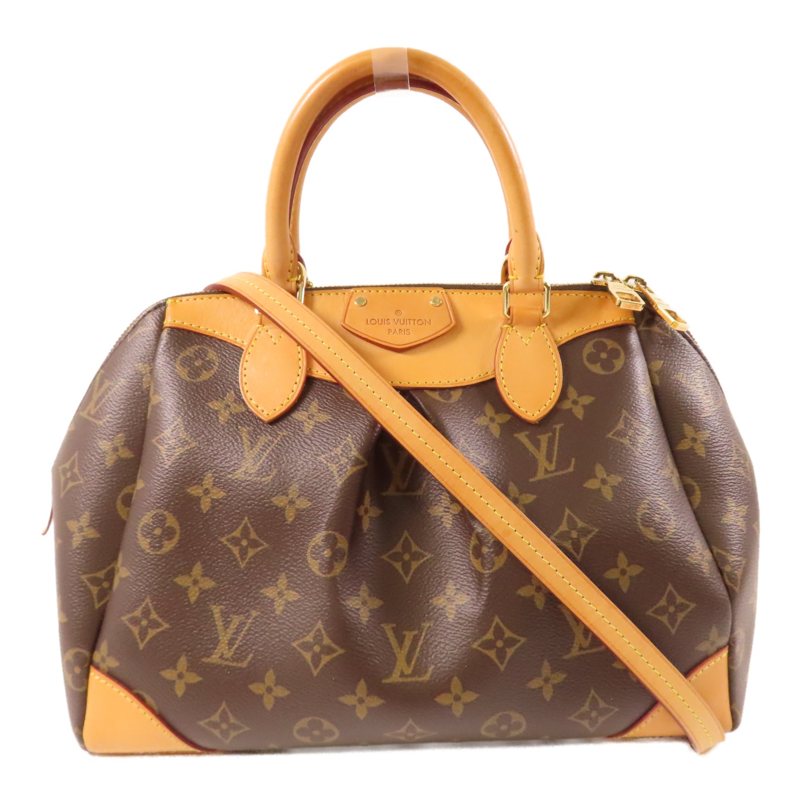 LOUIS VUITTON Monogram Segur金扣手挽肩背兩用袋啡色