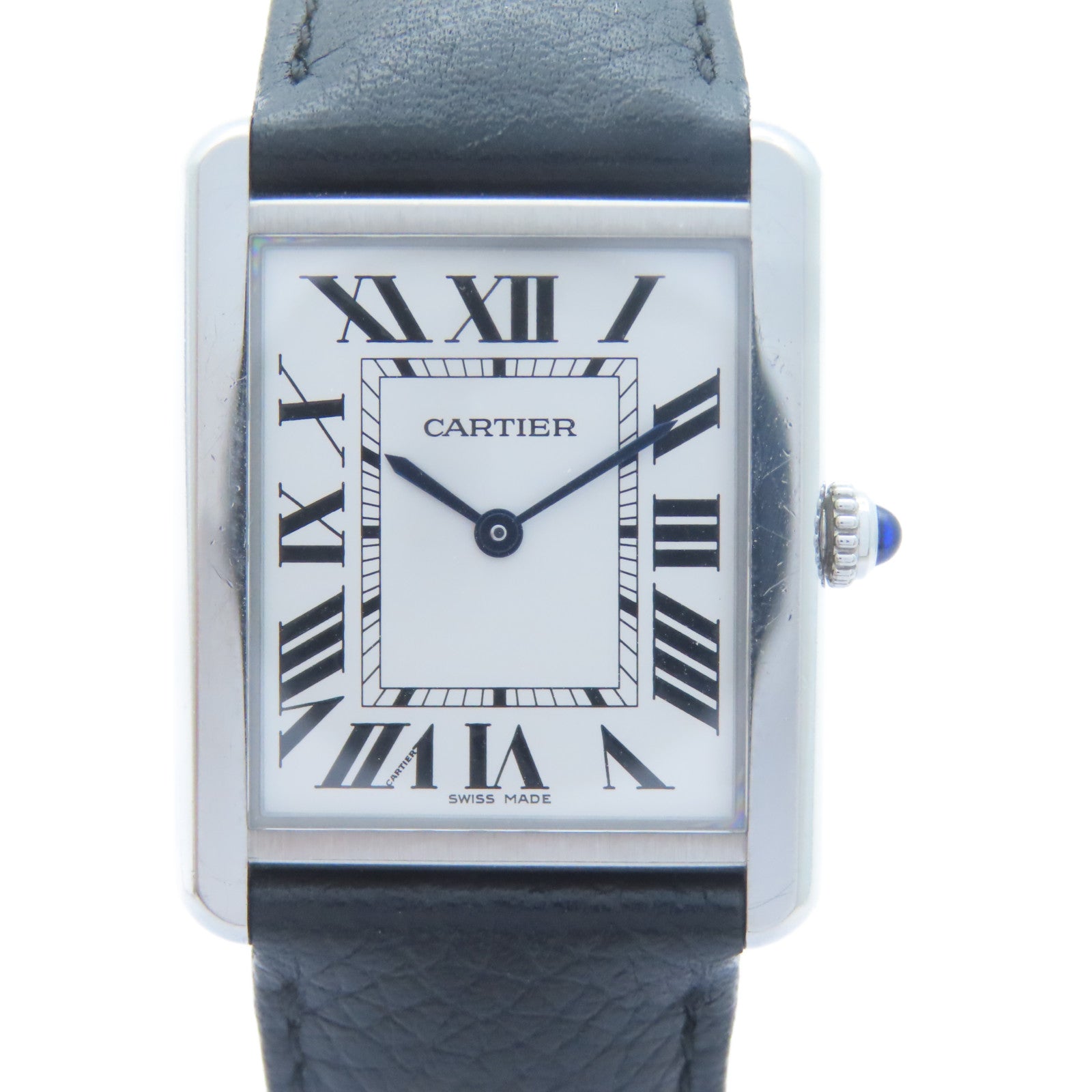 CARTIER Tank Solo LM不鏽鋼手錶石英機芯白色