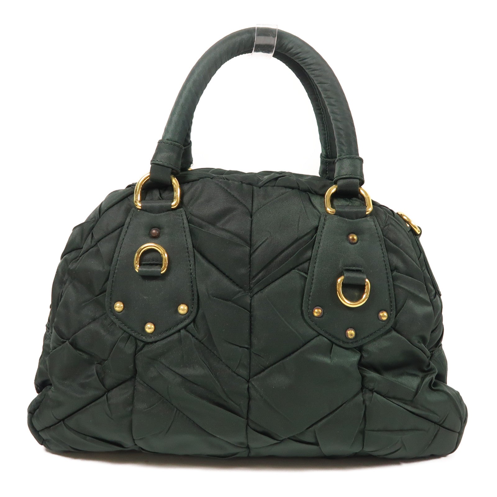 PRADA 尼龍Mini Boston金扣手挽肩背兩用袋