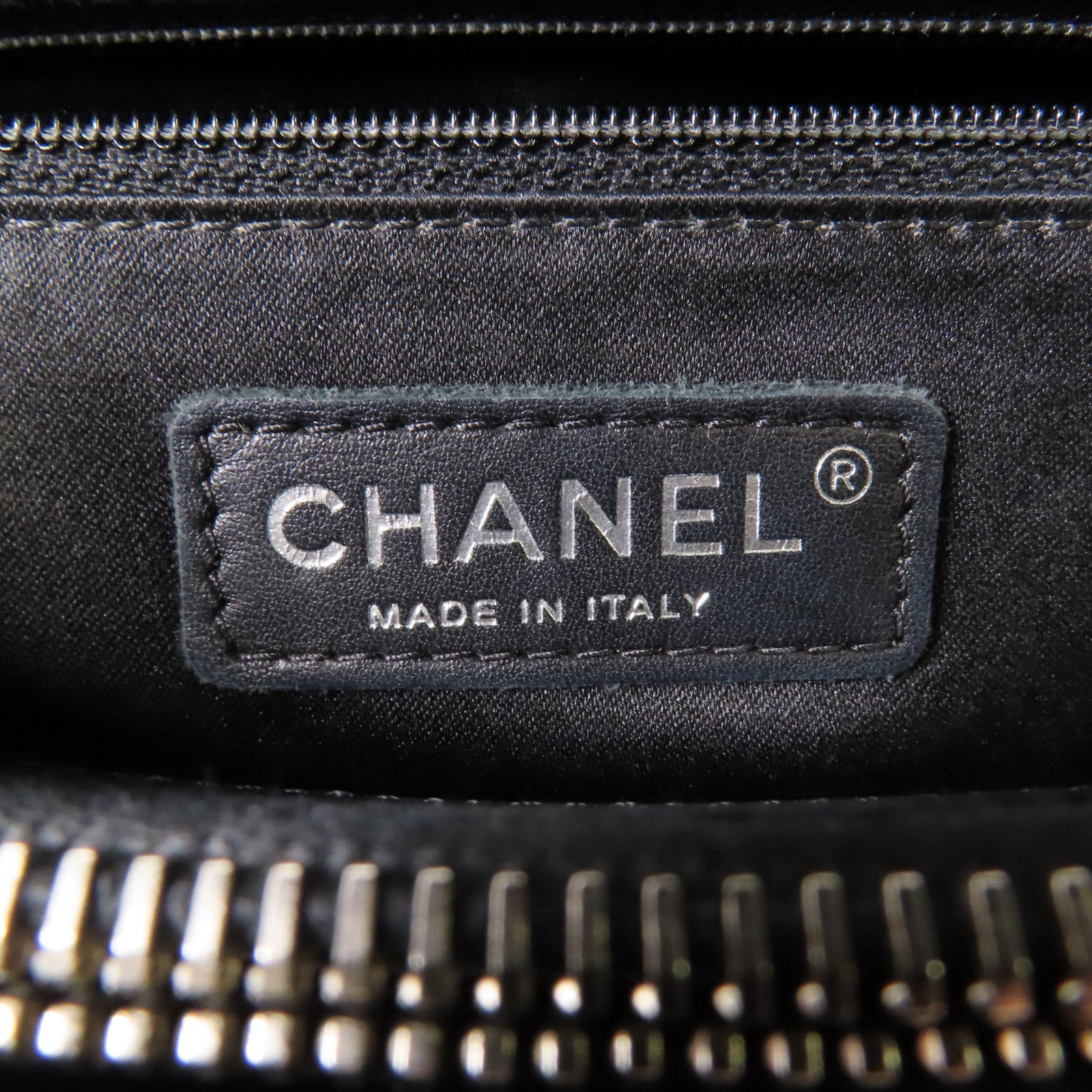 CHANEL 牛皮皮革GST Grand Shopping Tote Bag銀扣鏈帶肩背袋/手挽袋