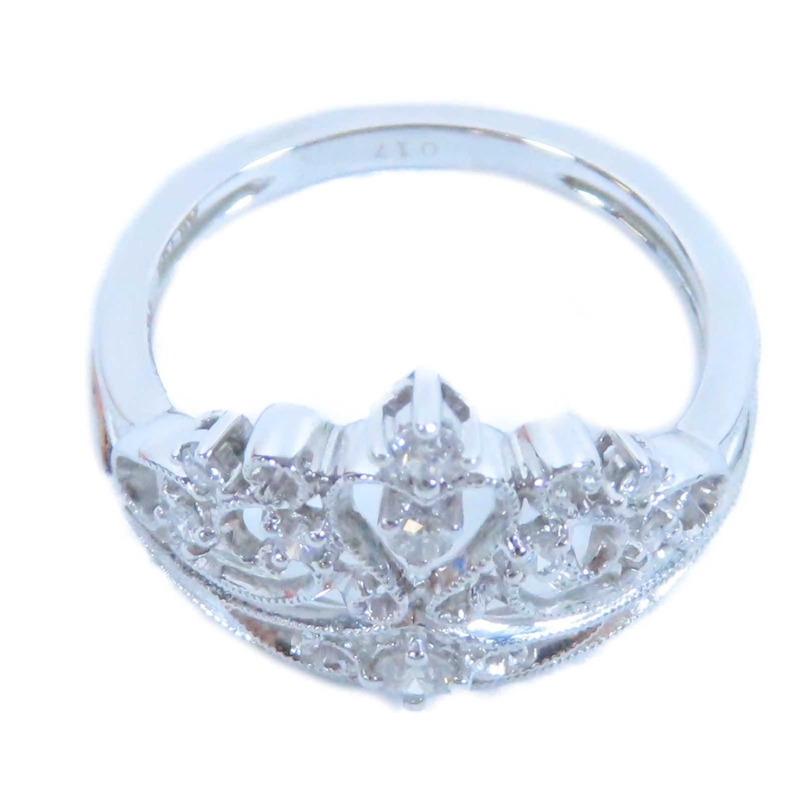 JEWELRY **【激減優惠】18K白金Diamond Ring 0.17ct鑽石戒指US#5