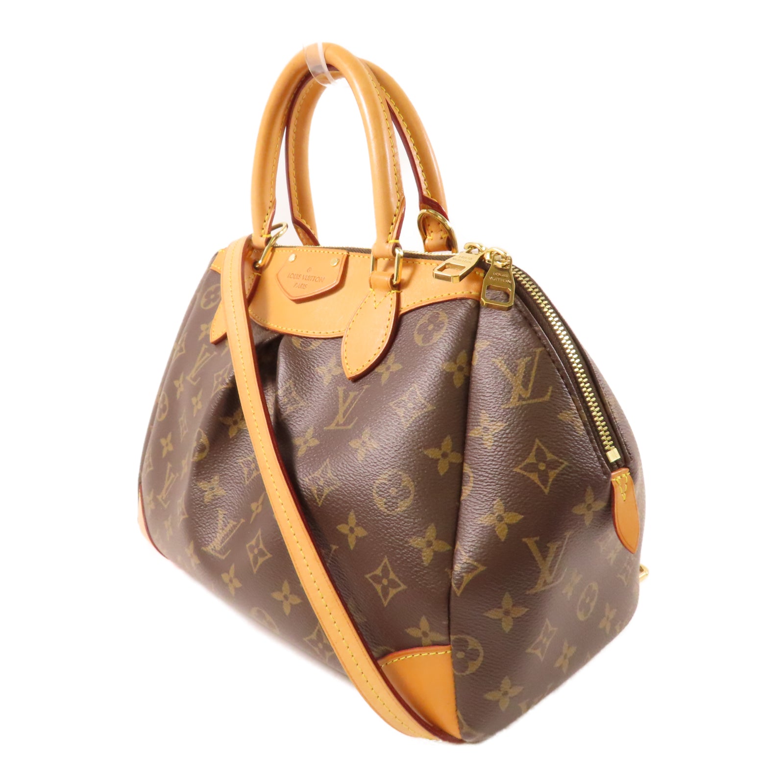 LOUIS VUITTON Monogram Segur金扣手挽肩背兩用袋啡色