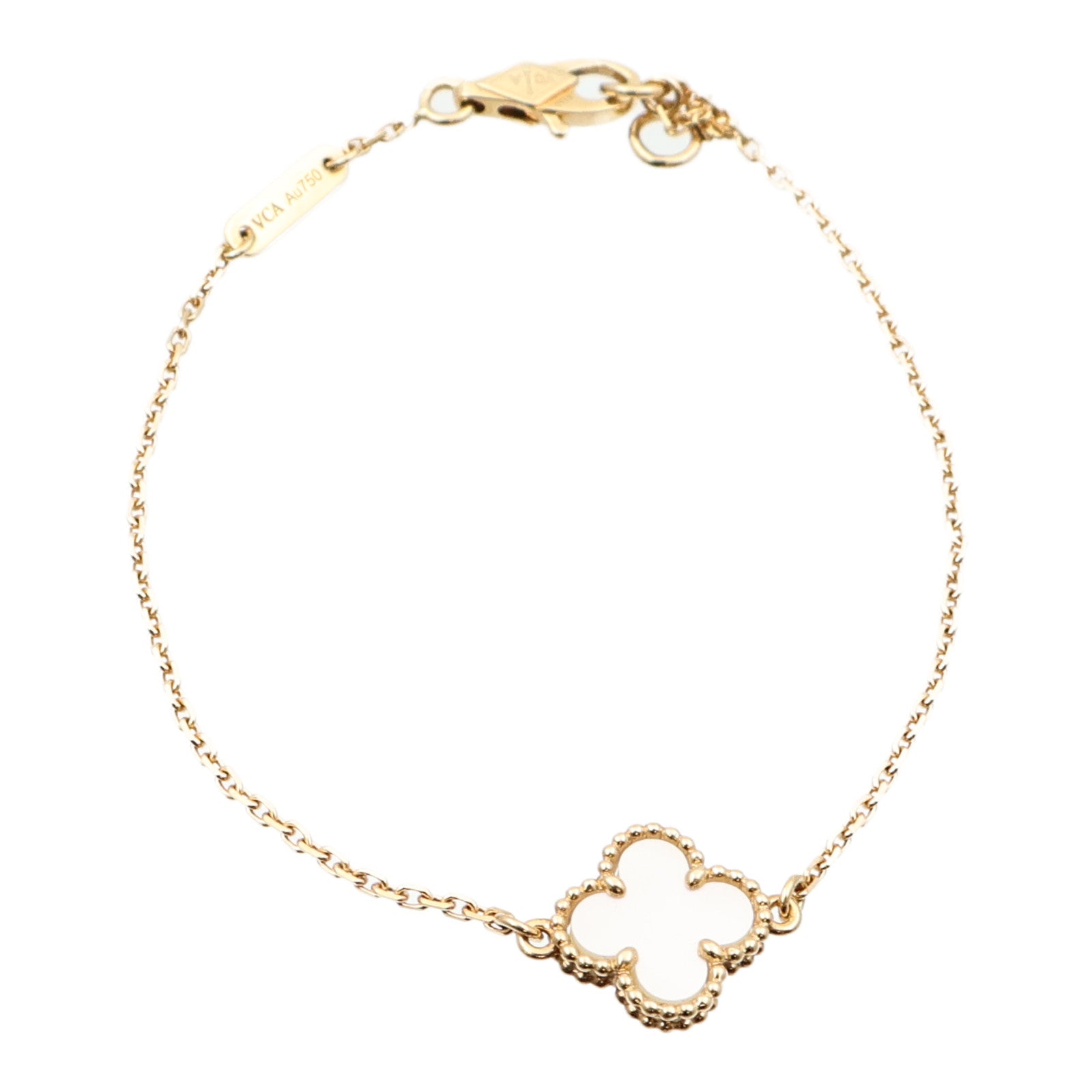 Van Cleef & Arpels 18K黃金Sweet Alhambra Bracelet珍珠母貝手鏈