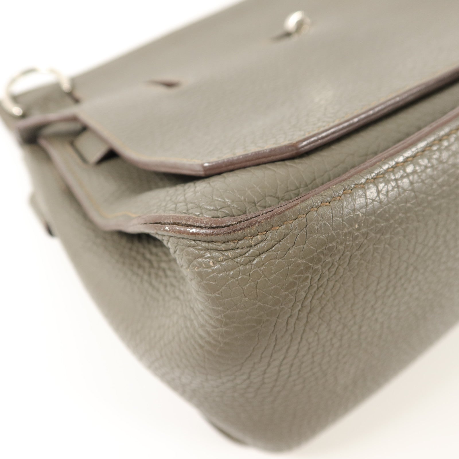 HERMES Clemence皮革Jypsiere 31肩背袋Etain