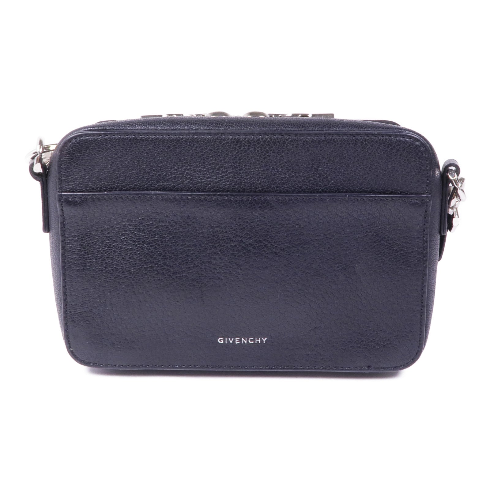 GIVENCHY 牛皮皮革Shoulder Bag銀扣肩背袋