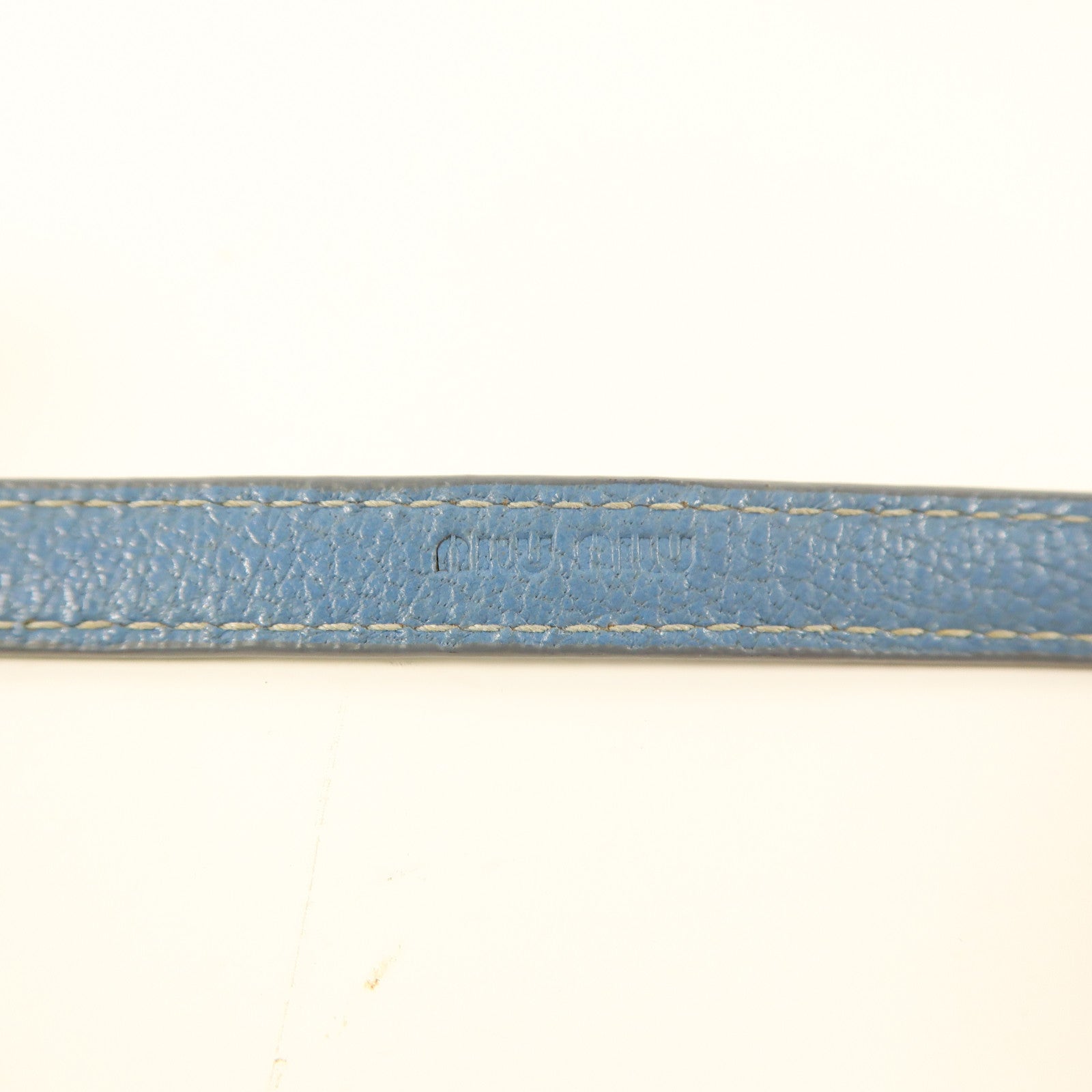 MIU MIU GHW Bracelet Leather Blue