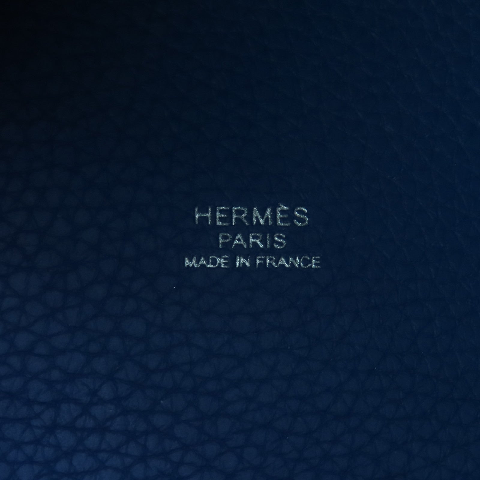 HERMES 【激減優惠】Clemence皮革Picotin MM銀扣手挽袋藍色