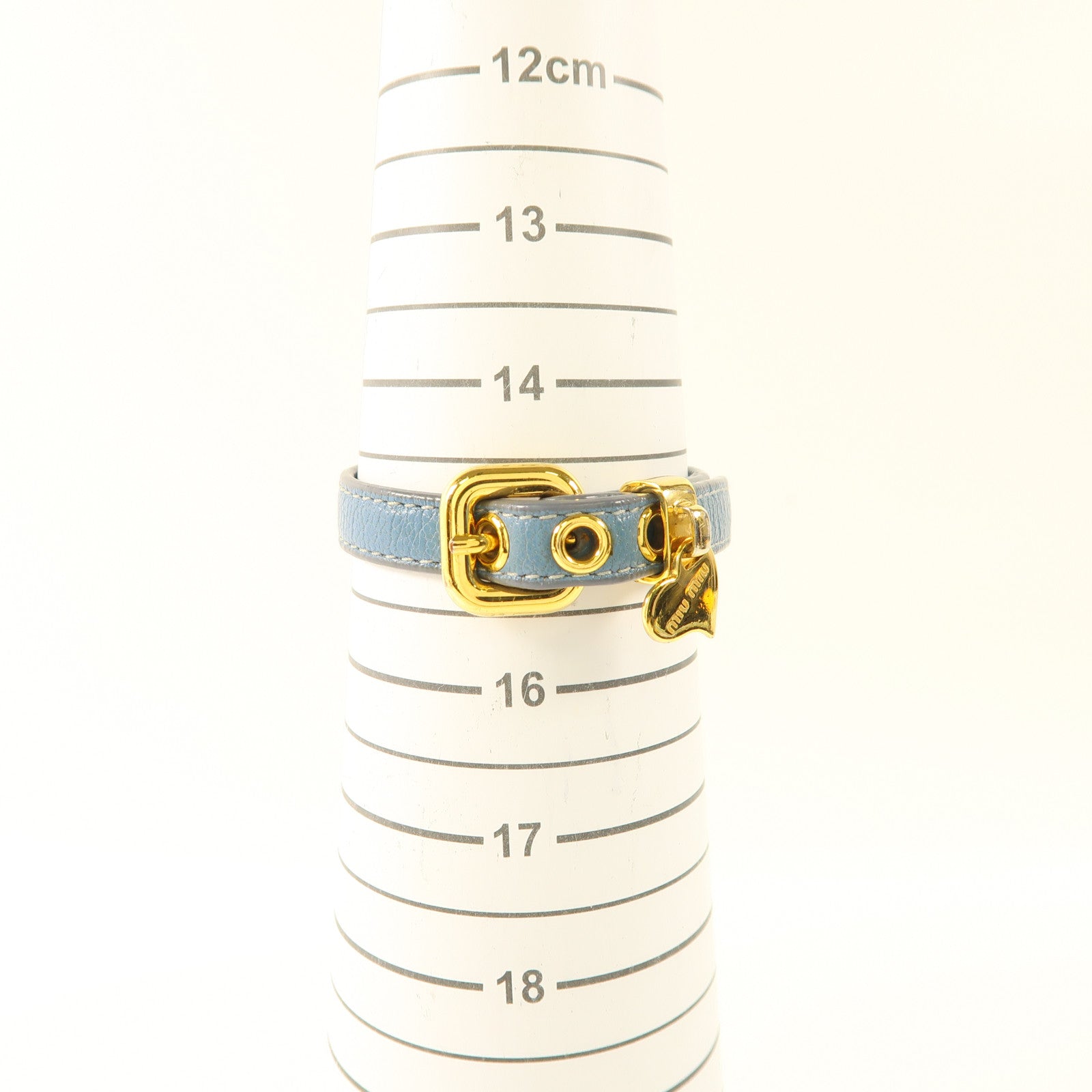 MIU MIU GHW Bracelet Leather Blue