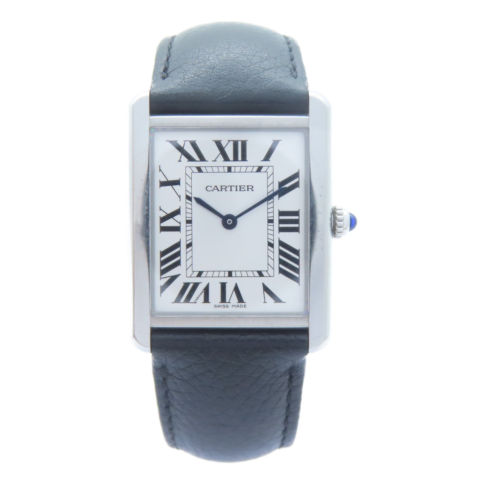 CARTIER Tank Solo LM不鏽鋼手錶石英機芯白色