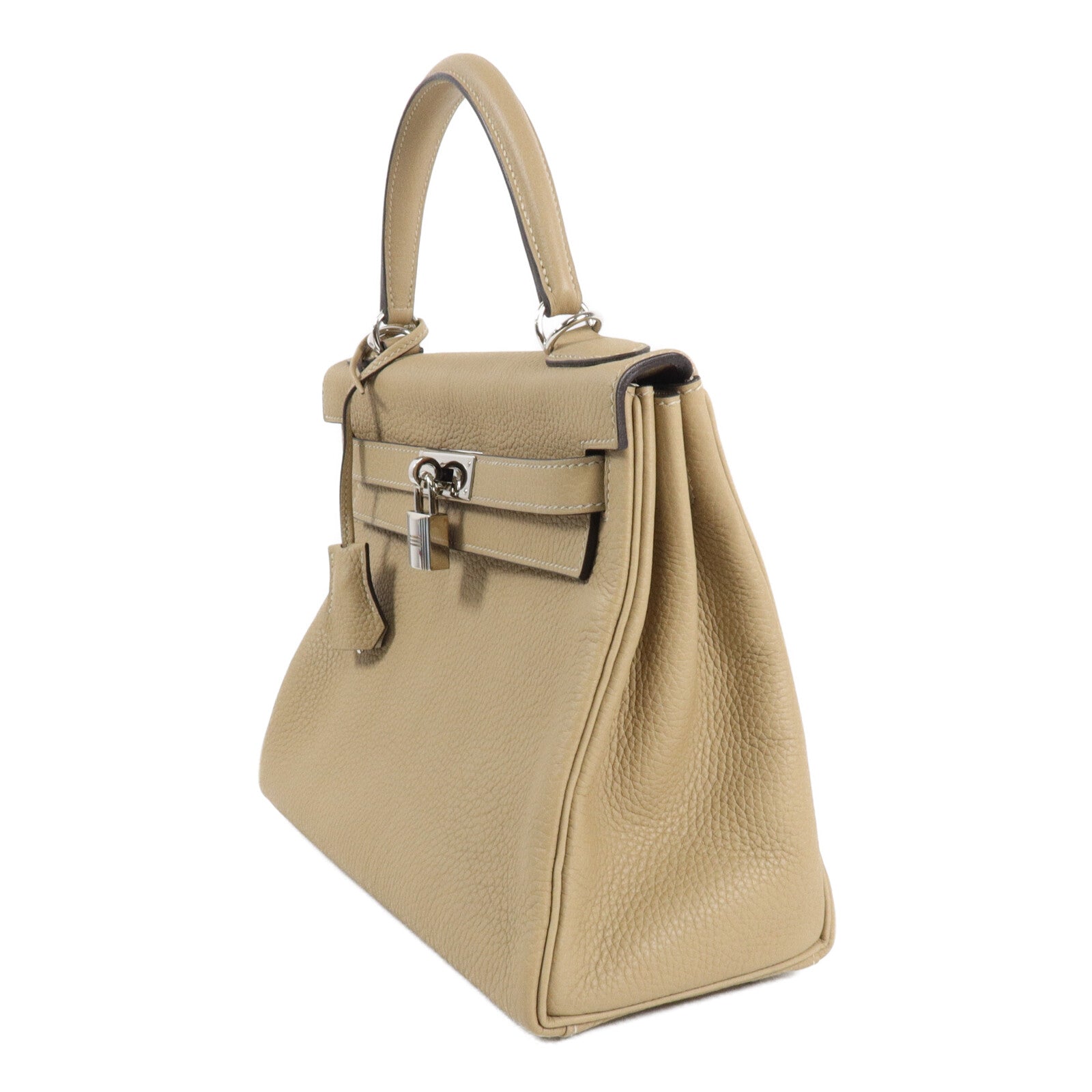 HERMES Clemence皮革Kelly 28手挽肩背兩用袋Trench