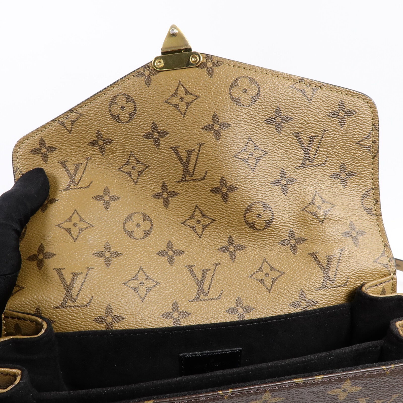 LOUIS VUITTON Monogram Reverse Pochette Metis手挽肩背兩用袋