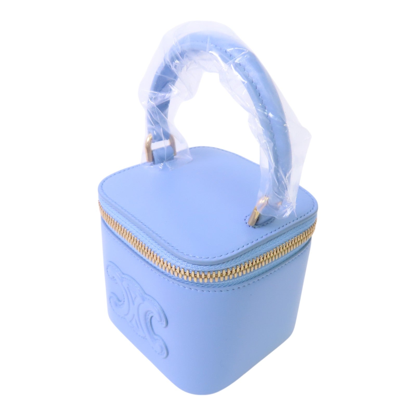 CELINE GHW Mini Vanity Case Hand Shoulder Bag Crossbody Calfskin Leather