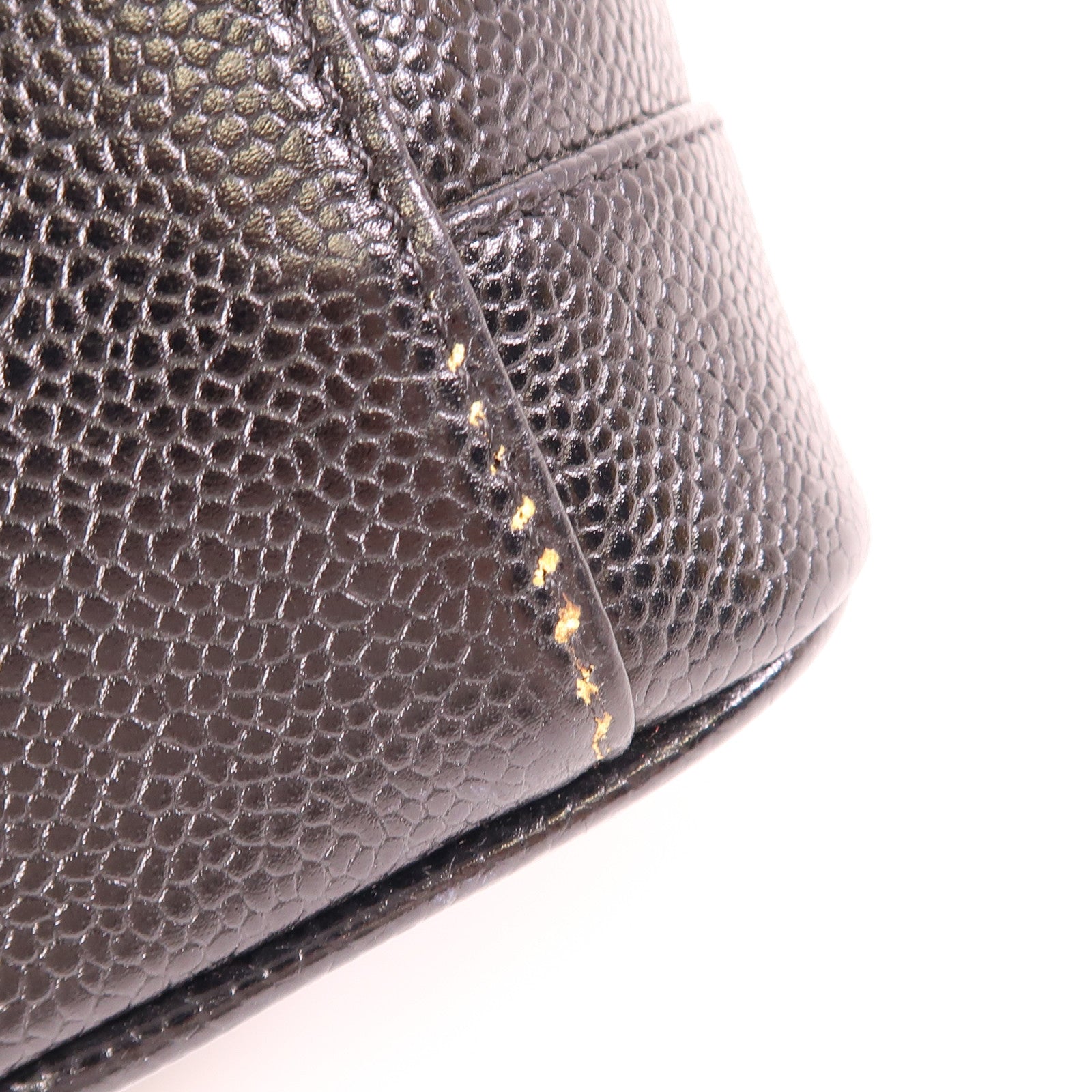 CHANEL 牛皮皮革Vintage Vanity Case金扣手挽袋