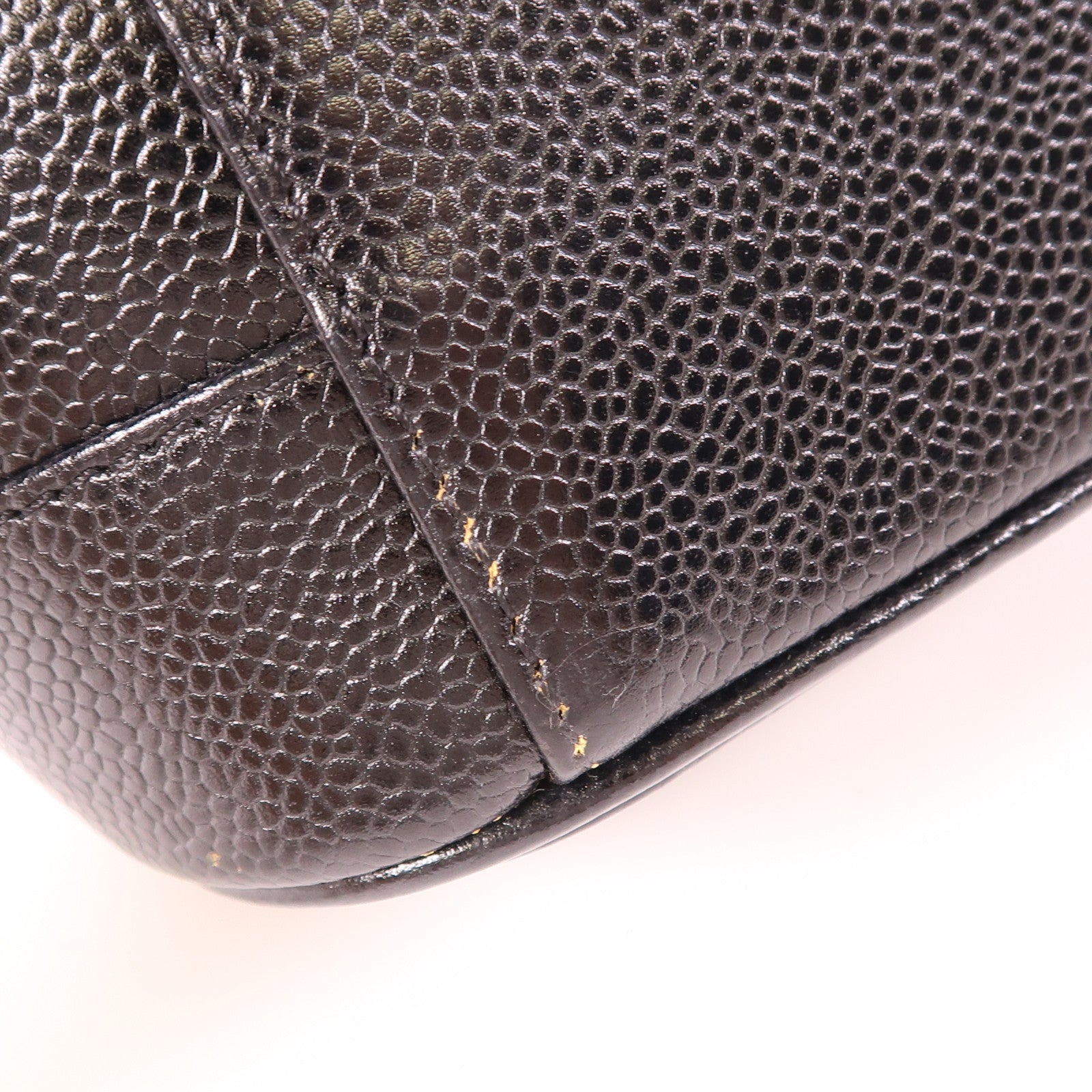 CHANEL 牛皮皮革Vintage Vanity Case金扣手挽袋