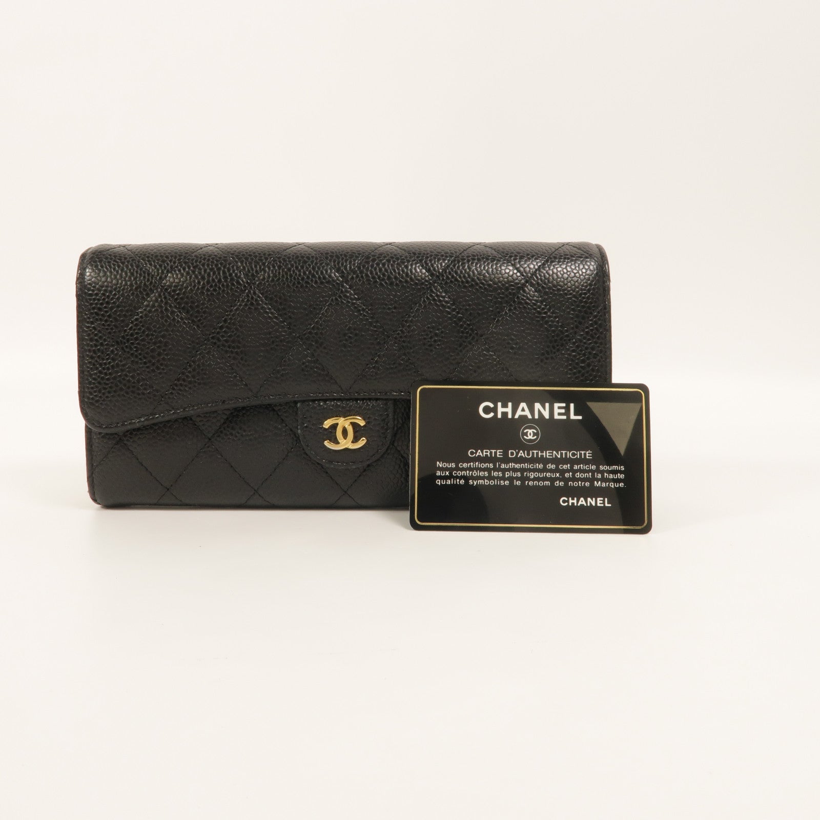 CHANEL 牛皮皮革Classic Long Flap Wallet長錢包