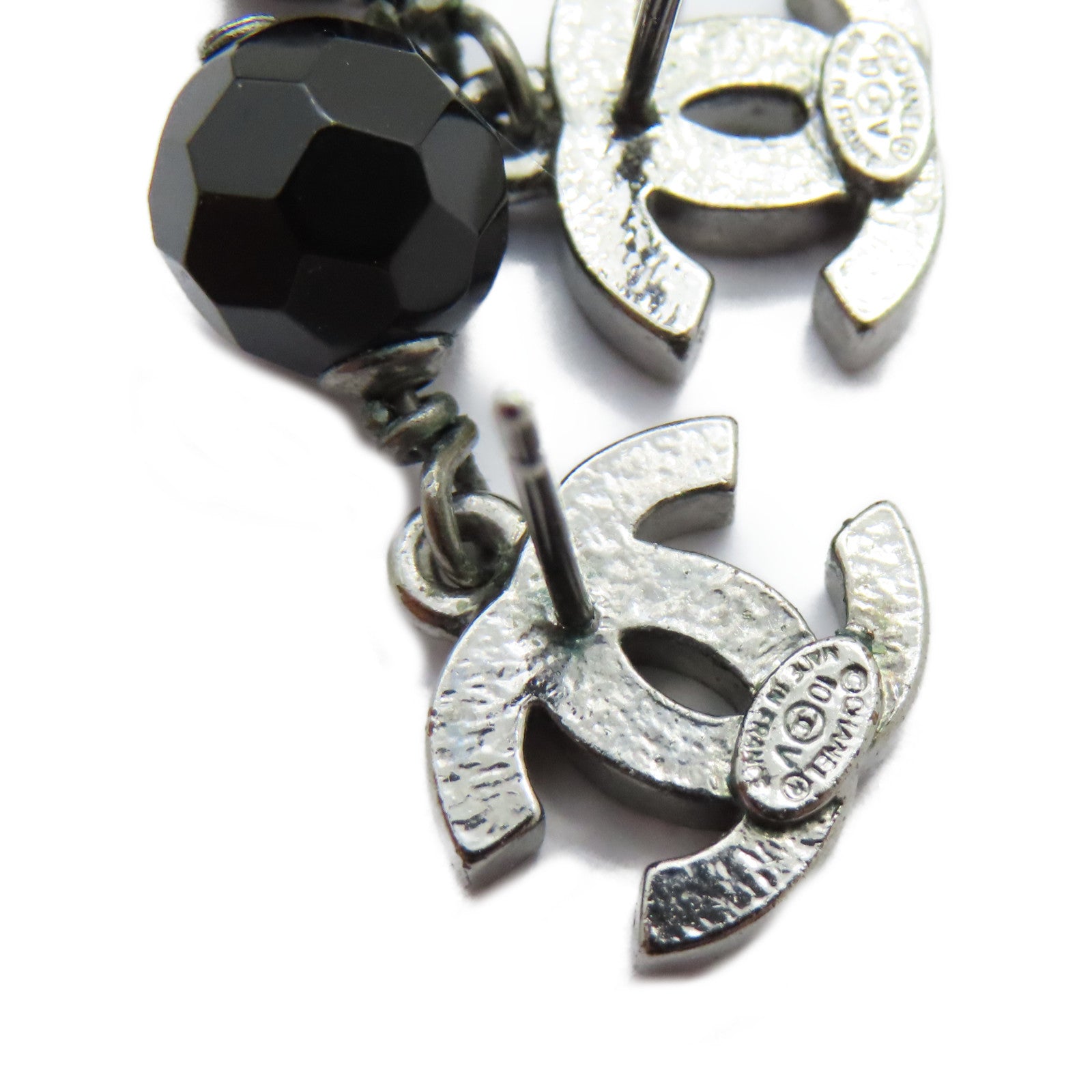 CHANEL 金屬Earrings黑石耳環