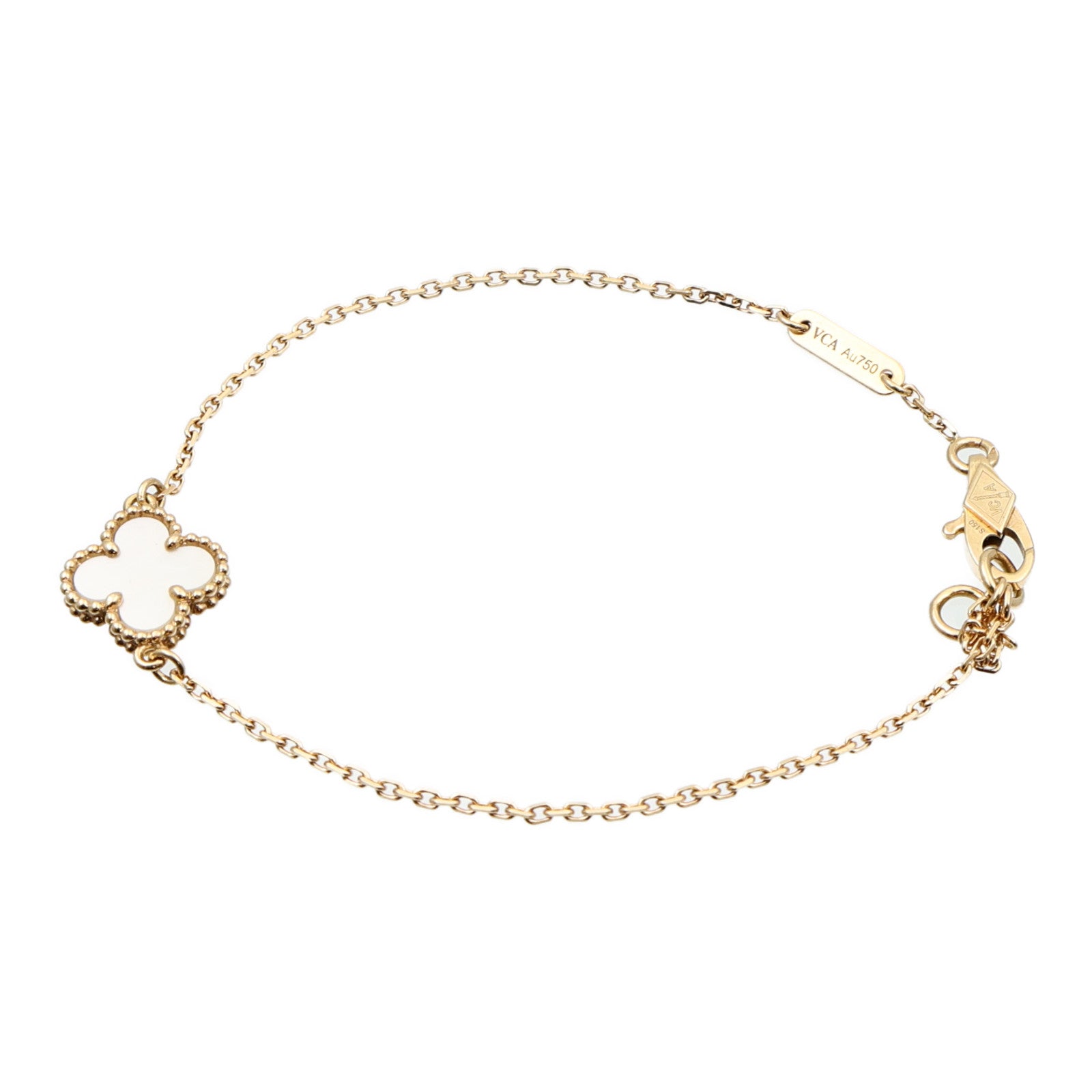 Van Cleef & Arpels 18K黃金Sweet Alhambra Bracelet珍珠母貝手鏈