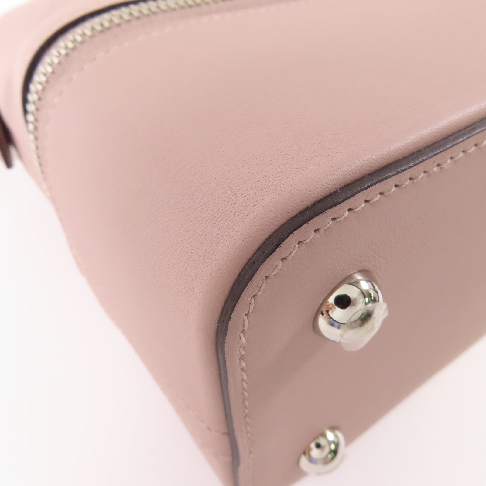 HERMES Swift皮革Bolide Secret銀扣手挽袋4W Glycine